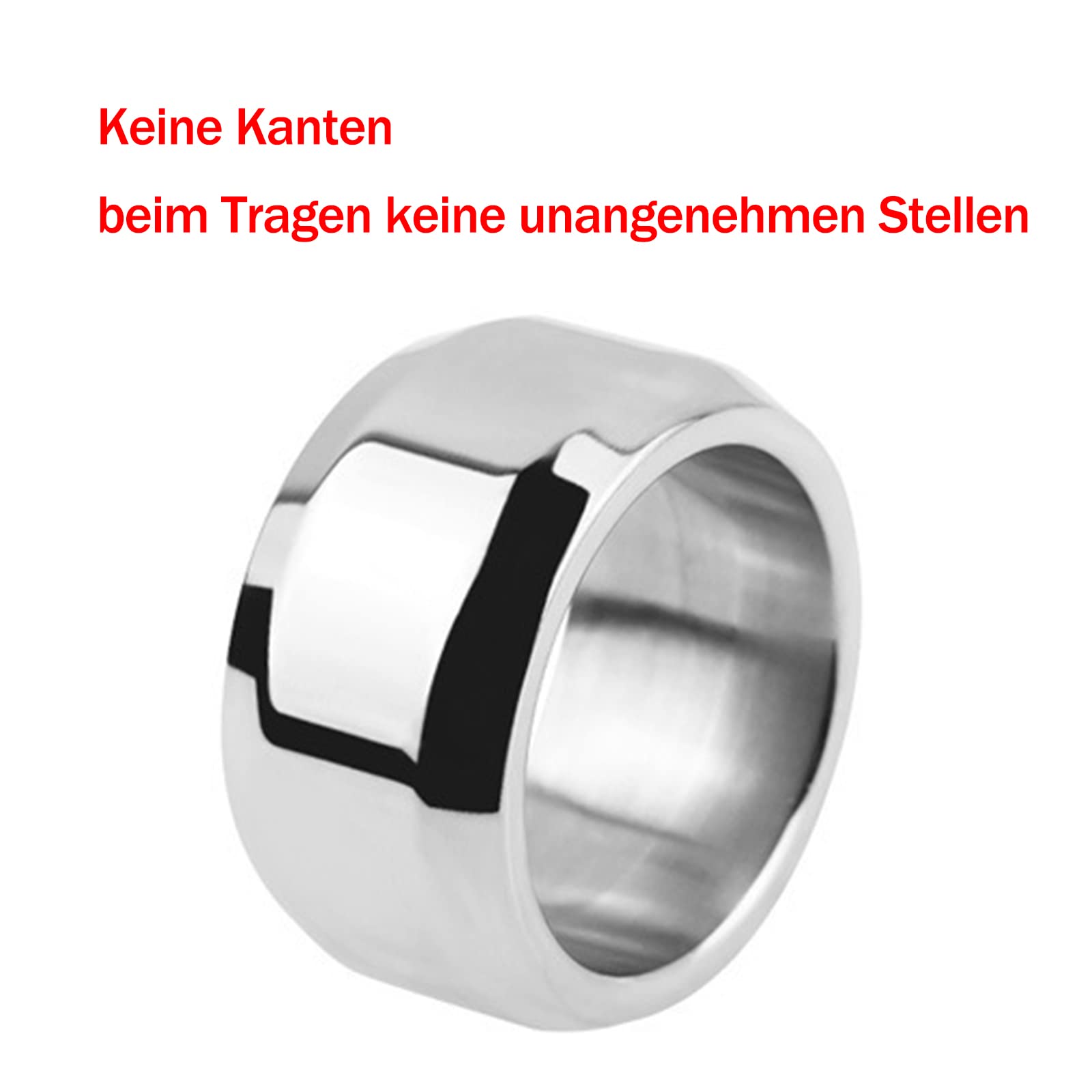 Anello per pene in acciaio inossidabile Anello per pene in metallo Anello per testicoli Anello per bondage Anello per il piacere Anello per il glande per un'erezione dura e duratura Giocattolo(Ø23mm)