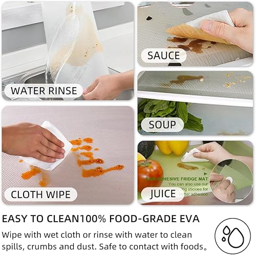 Miniatura 6 de 16 alfombrillas para refrigerador, impermeables, antideslizantes, de EVA, para refrigerador, cajones, estantes, armarios, almacenamiento de cocina y