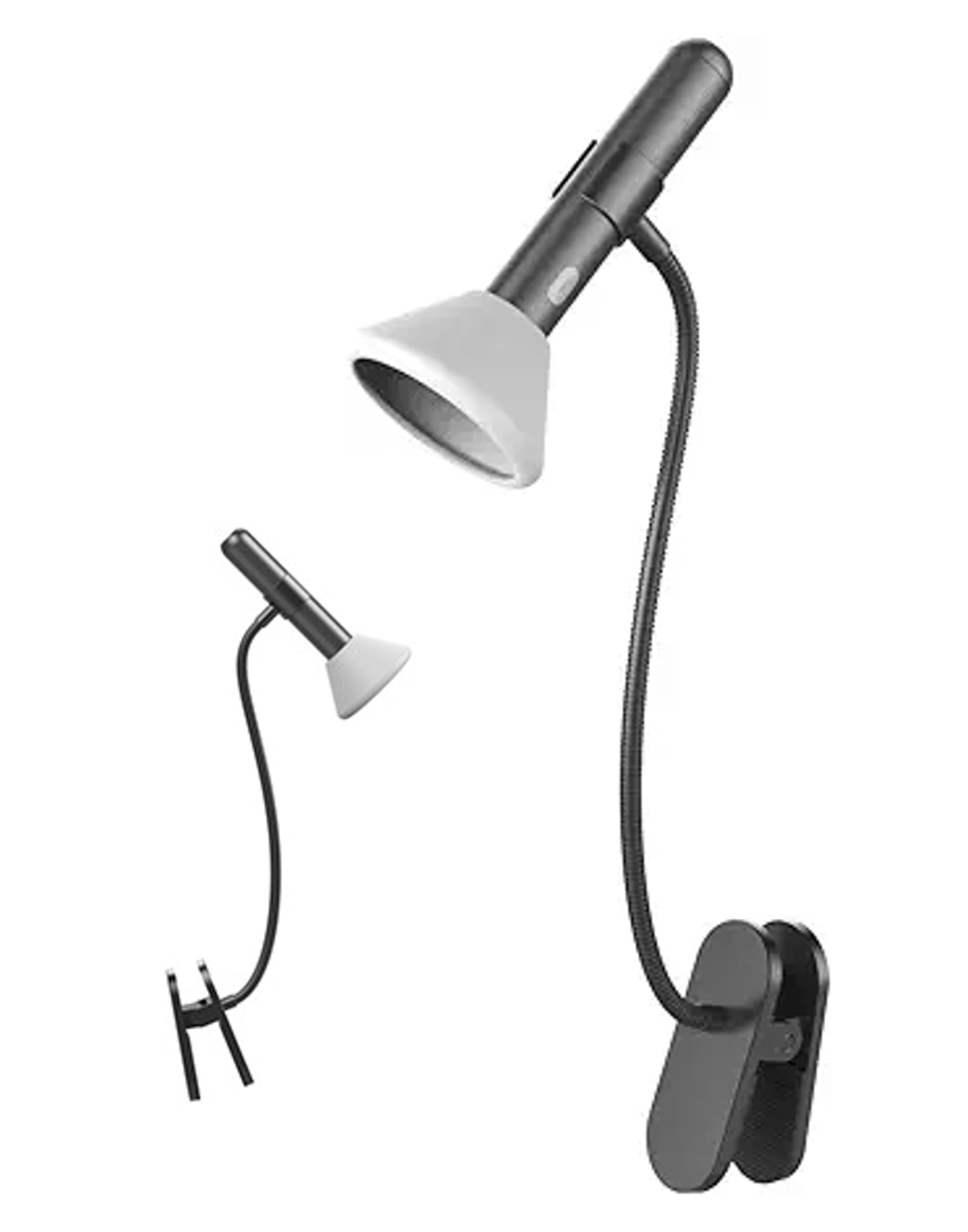 Allocacoc Flashlight |Clip|, Clamp reading light, Clip on desk lamp, Dimmable LED nightlight, USB charging, Portable, flexible, adjustable, energy saving (Clip set)