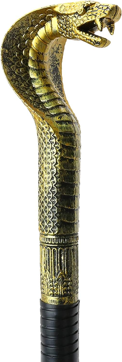 Amazon.co.jp: King コブラ ヒモ杖 エジプトスタイル ステッキ 皇帝の