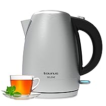 Taurus Selene – Bollitore Elettrico 2200W, 1.7 l, Spegnimento Automatico, Fermacavo, LED, Facile Pulizia, Acciaio Inossidabile Antimpronta