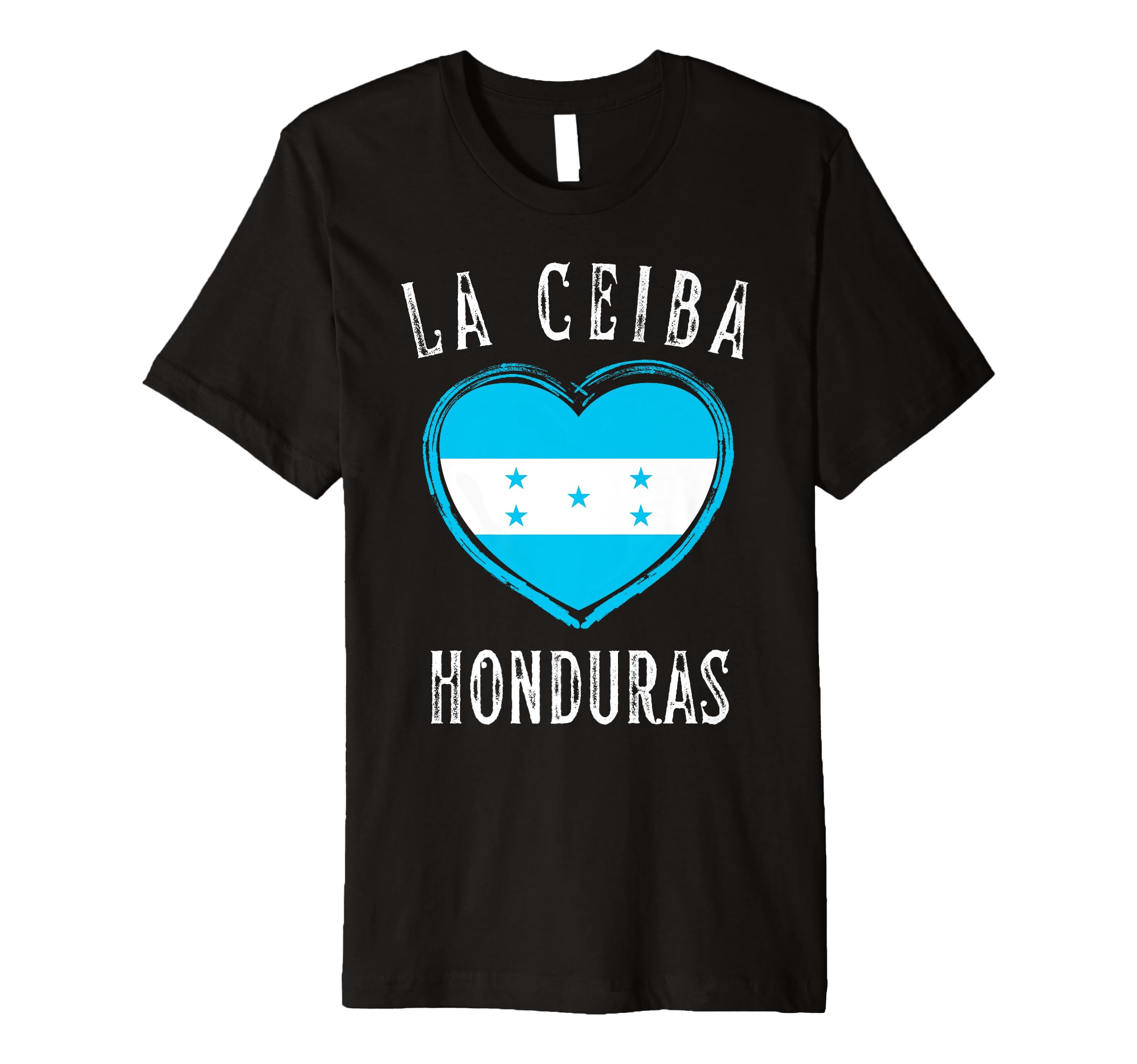 Honduras Flag Heart La Ceiba City Premium T-Shirt