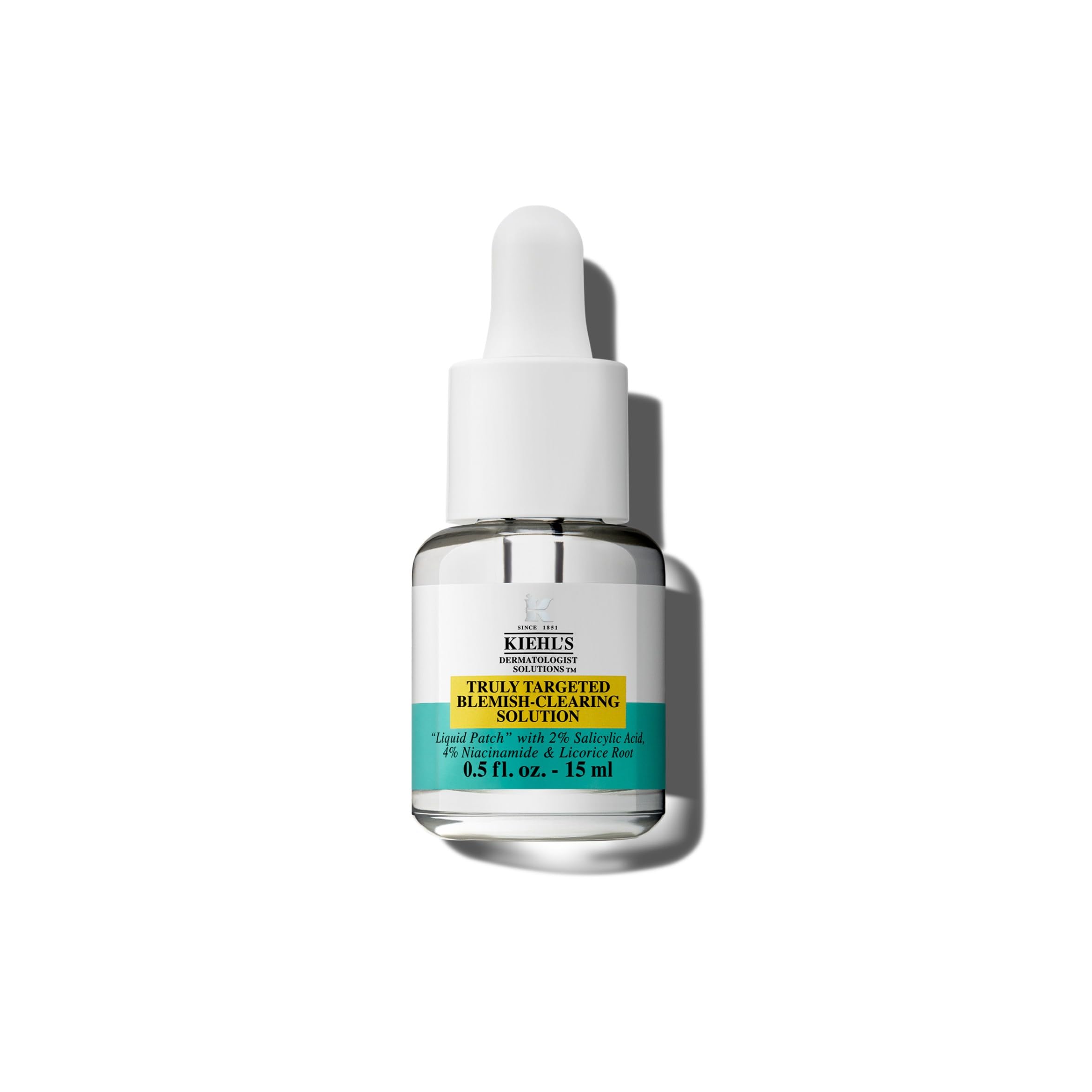Kiehl's, Solution Ciblée Anti-Imperfections Dermatologist Solutions, Patch Liquide Invisible Concentré avec 2% d’Acide Salicylique, Réduit l'Apparence des Boutons en 2 Heures, 15 ml