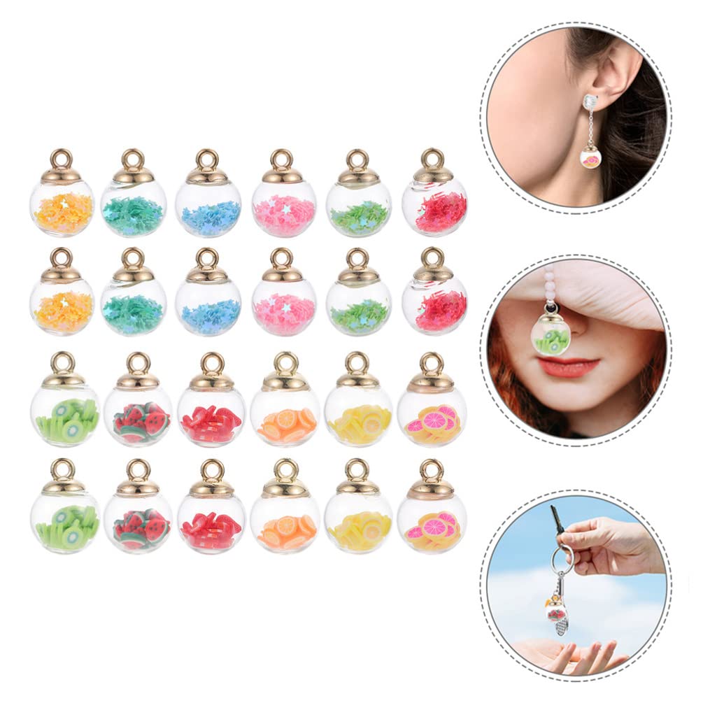 creazione di gioielli 30 pezzi colorati misti sfera di vetro con stella pietra sfera di vetro charms orecchini pendenti pendenti pendenti perline ciondolo collana bracciale orecchino fornitura di gioi