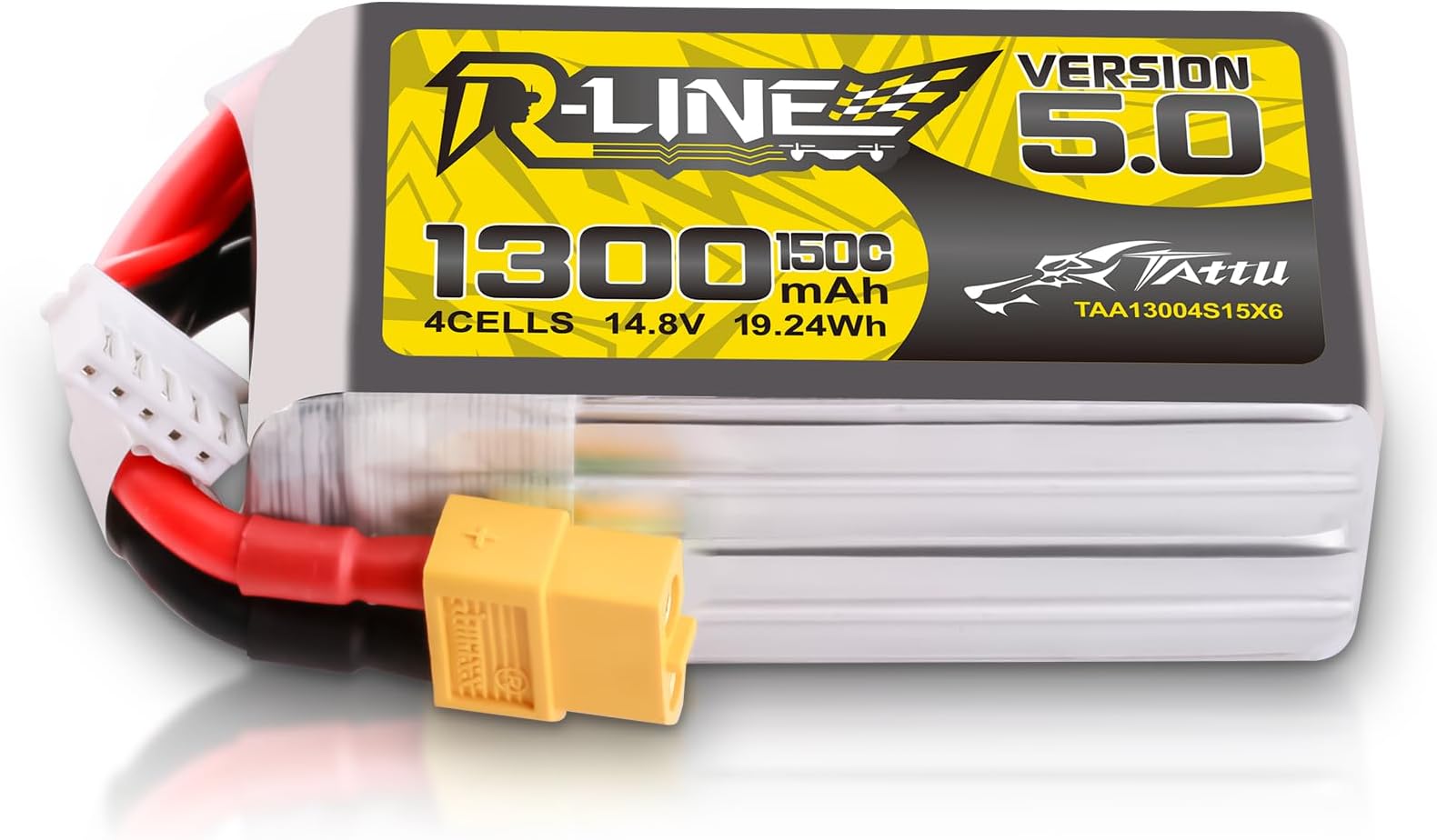R-Line Version 5.0 4S Lipo Battery 14.8V 150C 1300mAh Lipo Battery Pack with XT60 Plug