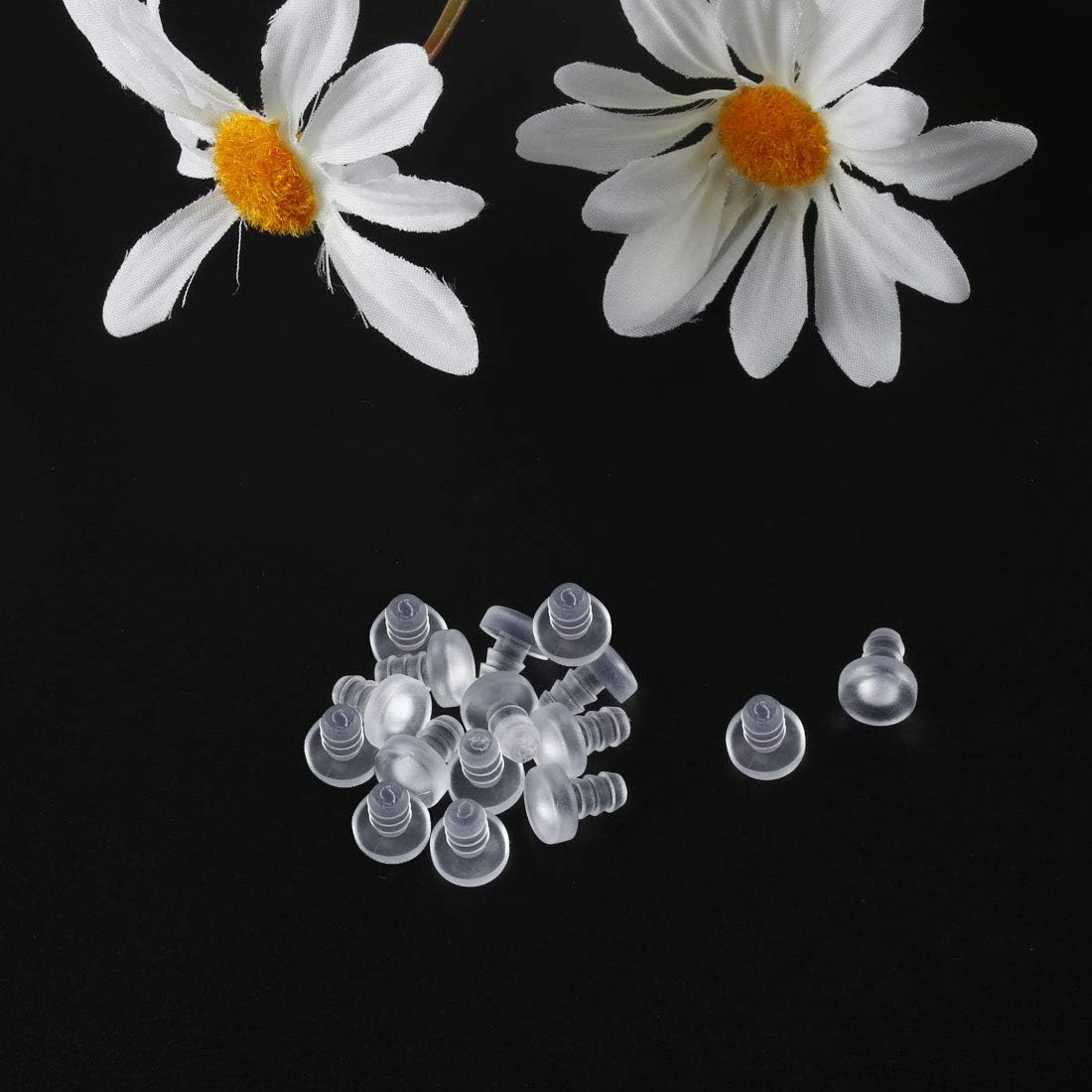 16pcs 5mm Clear Flat Soft Stem Bumper Glide Patio Outdoor Furniture Chair Desk