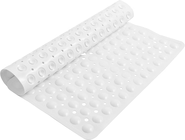 RELUX Premium Anti-Slip Square Shower Mat 53x53cm/21x21in  Non-Slip Extra Grip Machine Washable Anti-Mould Quadrant Walk-in Shower Mat / Bath Mat with Suction Cups