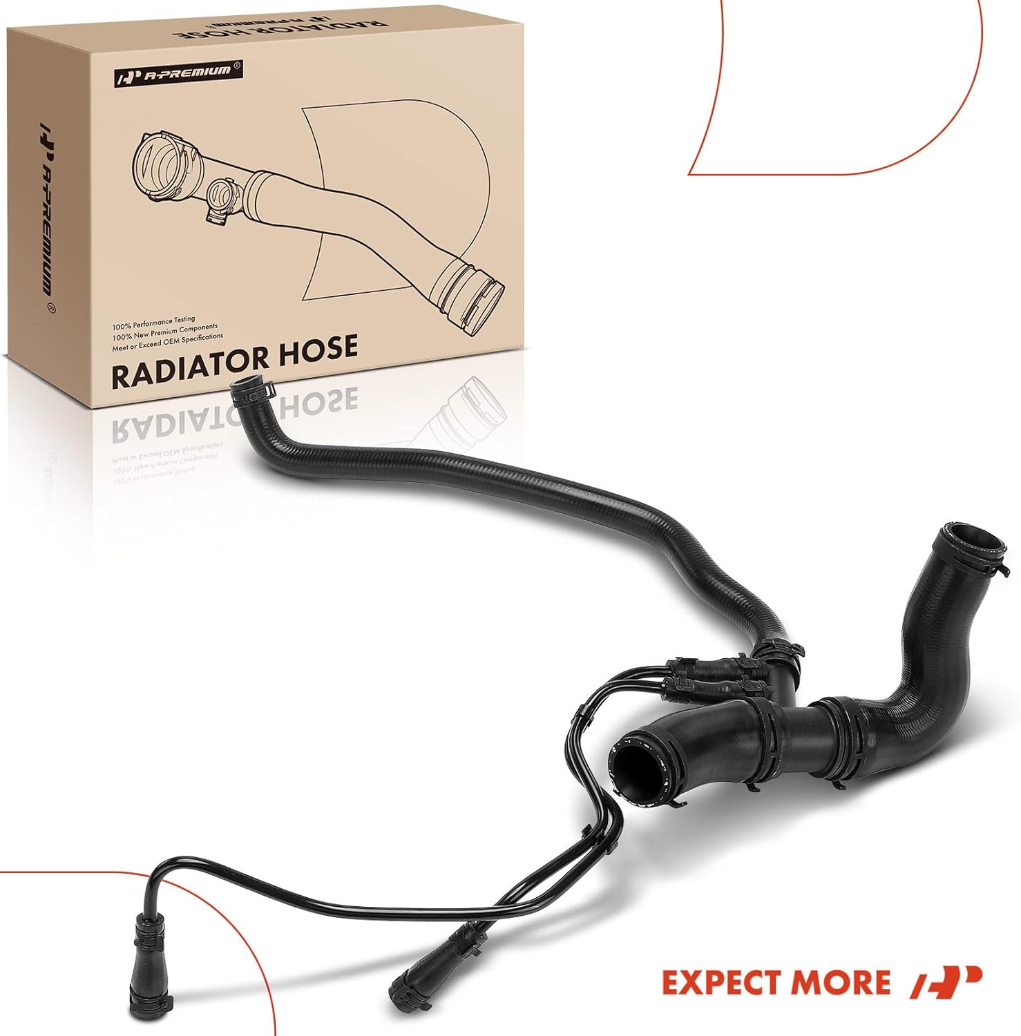 A-Premium Upper Radiator Coolant Hose Compatible with Land Rover Range Rover Sport 2006 2007 2008 2009, 4.2L