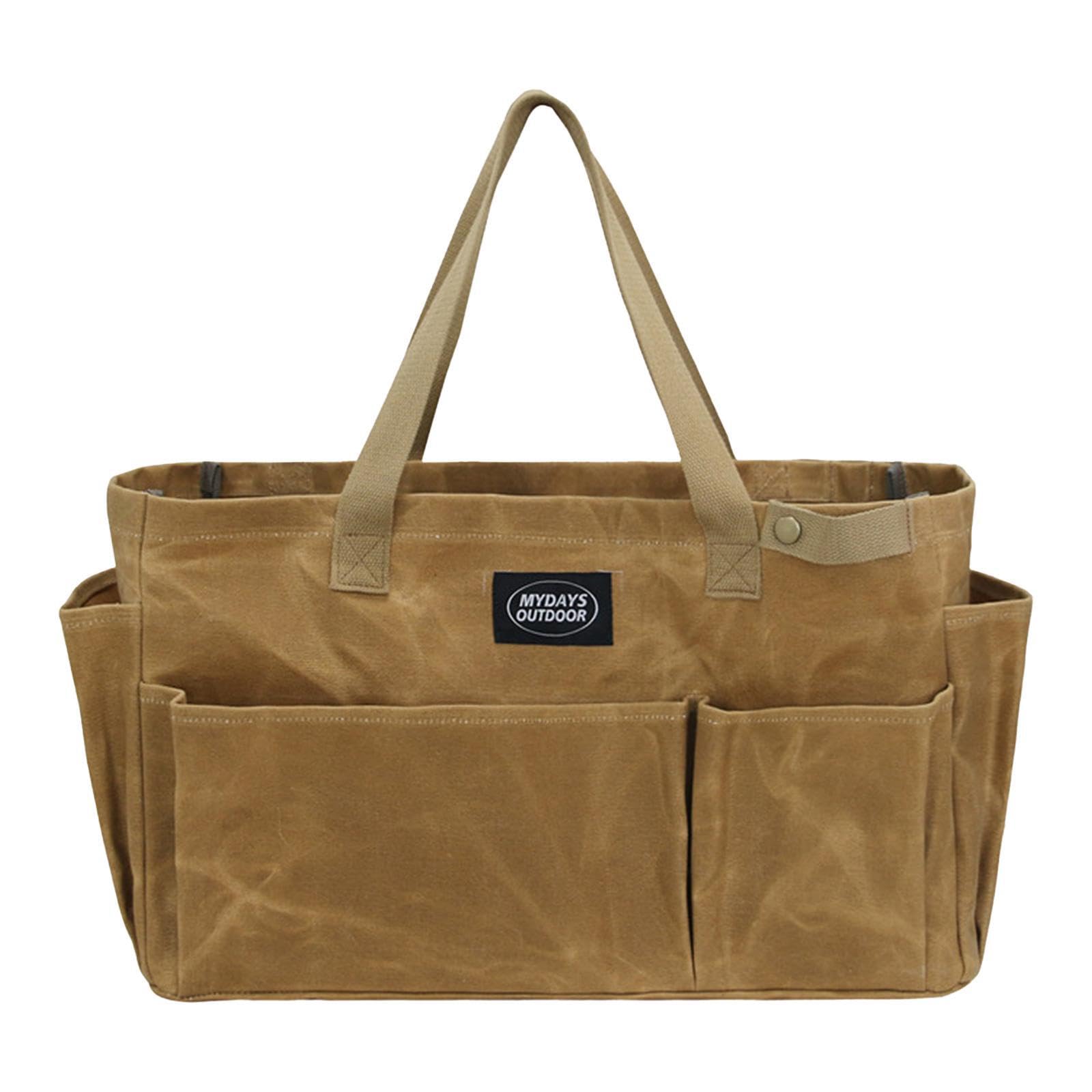 Borsa da picnic, borsa da viaggio per esterni, grande capacità, organizer per attrezzatura campeggio, con tasche multiple, tasche laterali per baule escursionismo,