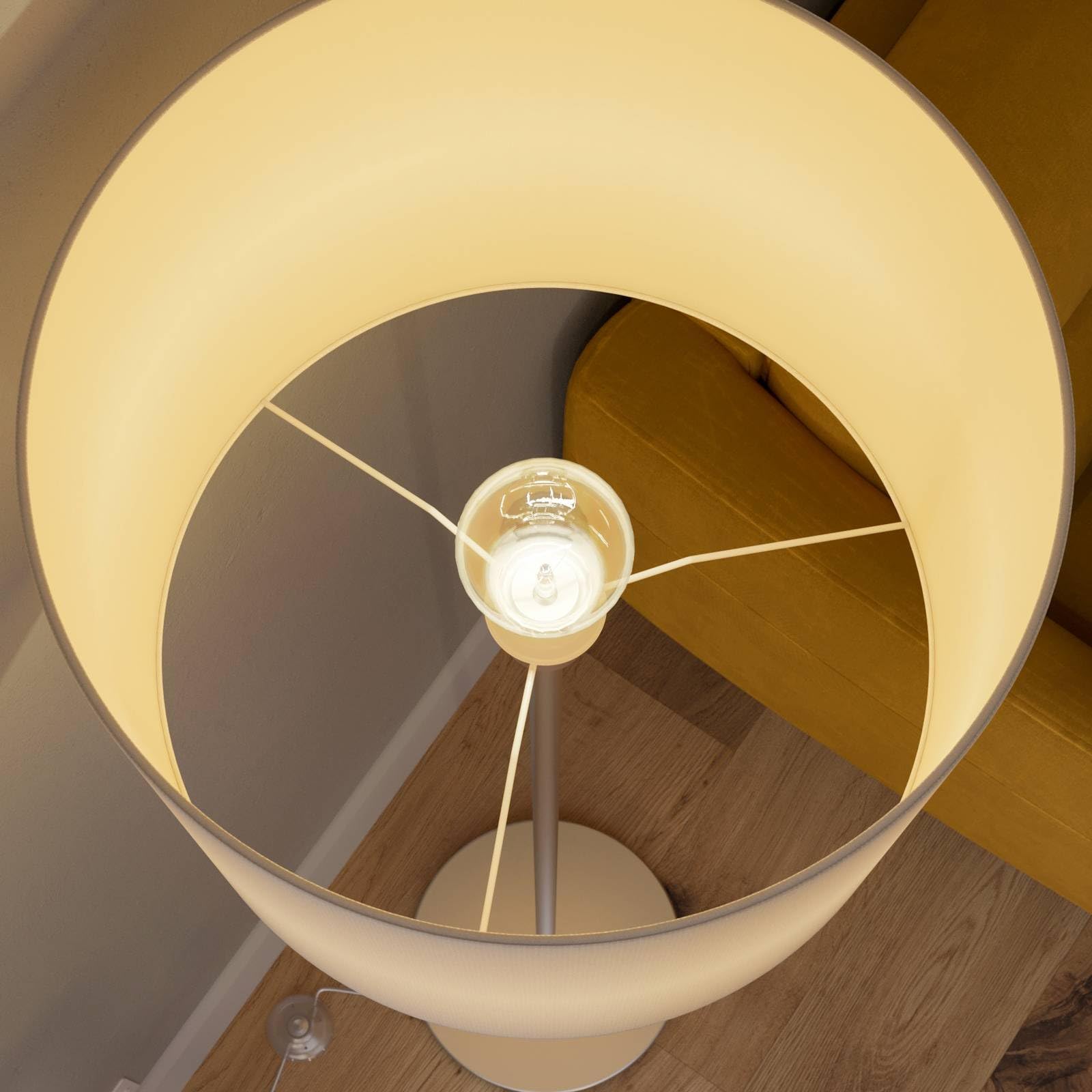 Lindby Lampada da terra (Moderno) colore Bianco, in Tessuto ad es. Soggiorno & Sala pranzo lampada