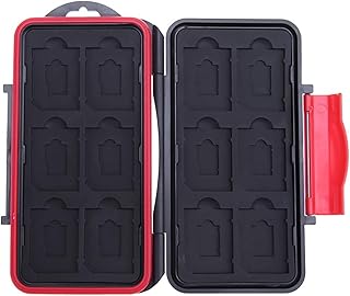 Slots Memory Card Case Micro SD Card Holder Waterproof Memory Card Case 12 Slots Capacity Anti-Shock Storage Holder Box Cases for SD/Micro SD/TF Cards Water-Resistant Card Case