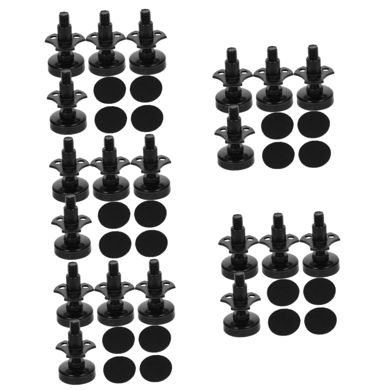 Gatuida 5 Set Livellando Il Tavolo Dei Piedi Piedini Livellatori Per Mobili Gambe Per Mobili Regolabili Piedini Regolabili in Piedini Per Mobili Livellamento Livellatore Nero Nylon