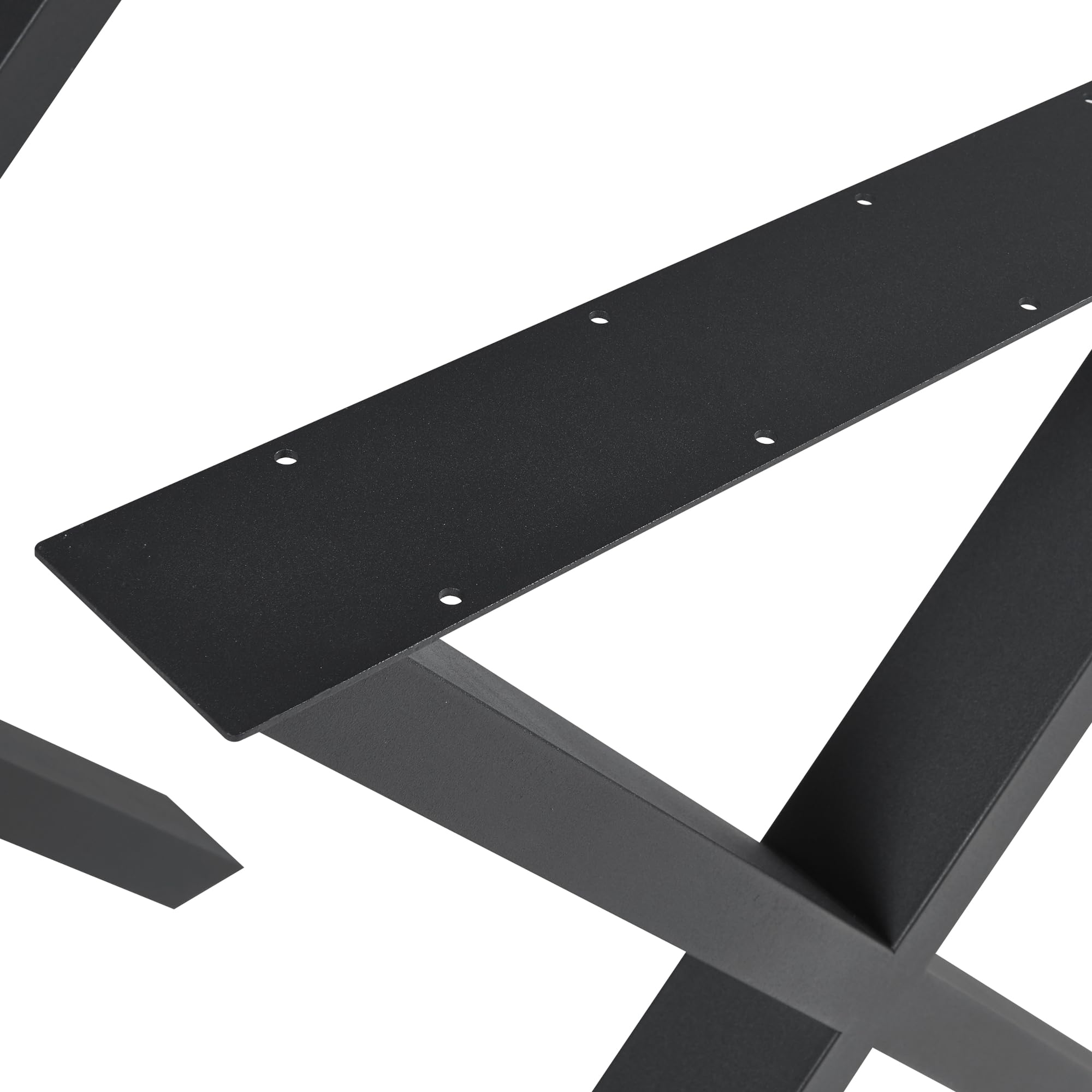 [en.casa] Set di 2 Gambe in Acciaio Nero Per Mobili 'Fai da Te' - Altezza 72 cm - Gambe a Forma di X per Tavoli Scrivanie Banconi