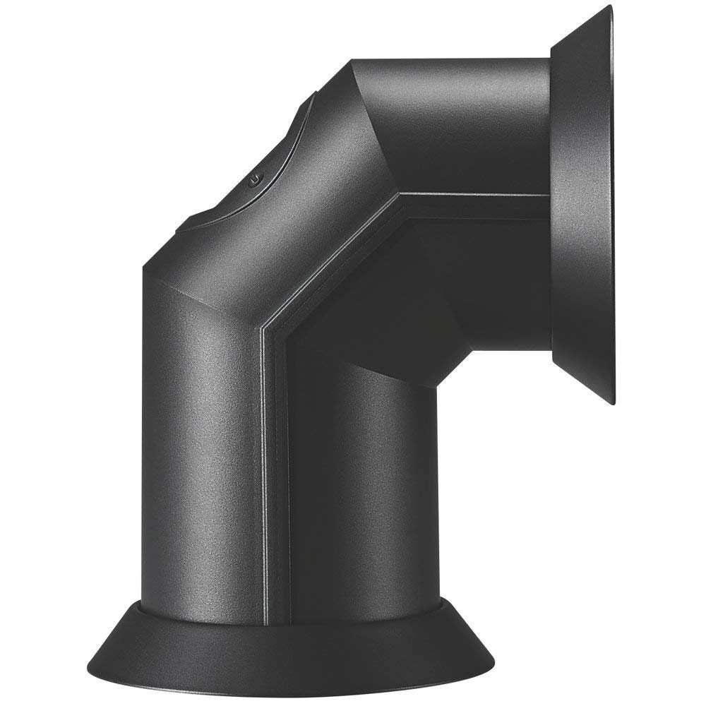 Pipe Black Plastic 90 deg Bend Decorative Focal Electric Stove Flue