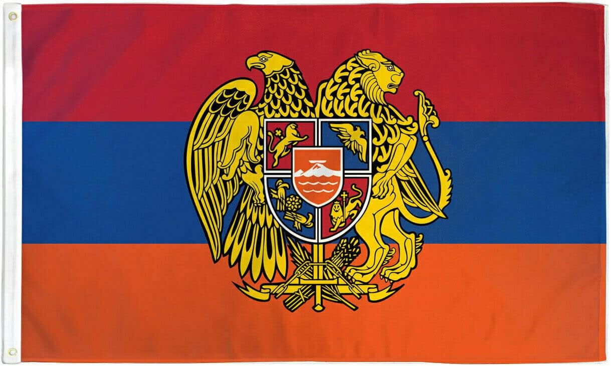 Armenia Crest Flag 3x5ft Armenian Flag of Armenia Nagorno