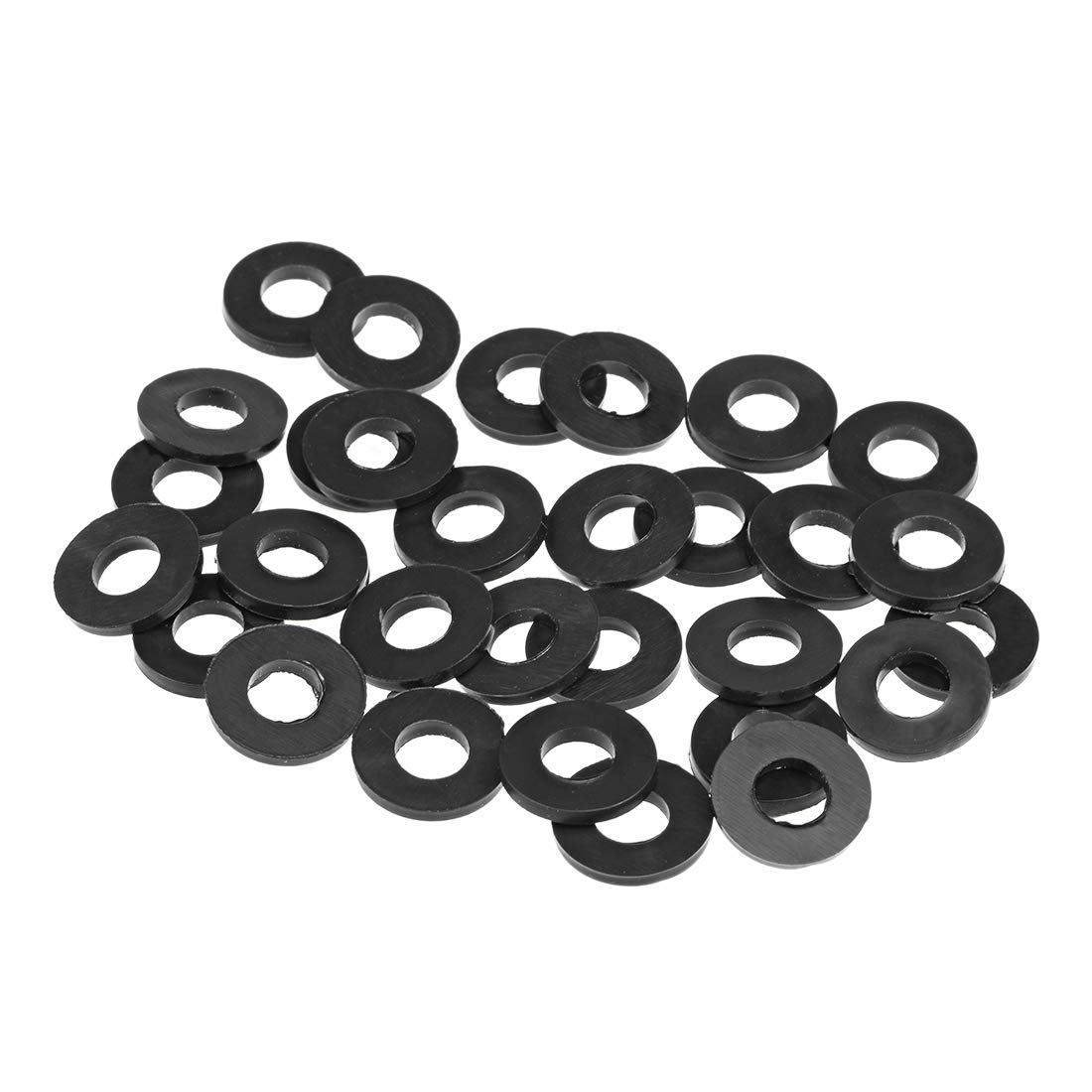 Rondelle piatte in gomma, diametro interno 6 mm, diametro esterno 13 mm, spessore 1,6 mm, 30 pezzi