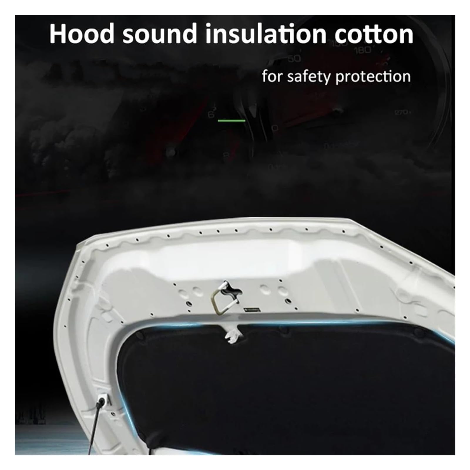 Isoliermatte Selbstklebend Isoliermatte Für Motorhaube Motorabdeckung Baujahre Für A4 B6 2001–2005 Aus Baumwolle Schalldämmend Wärmeisolierend Autohauben Soundpad