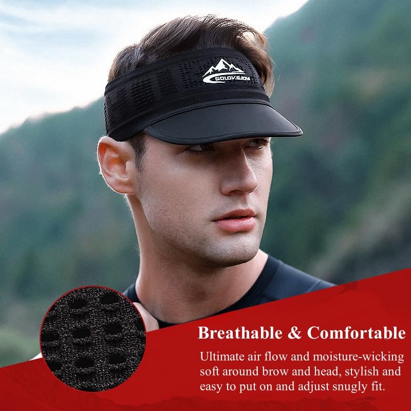 Image of Sport Sun Visor Hats for Men Women Headsweats Sunvisor Cap for Men Women Sun Visors for Running, Golf, Tennis, Softball