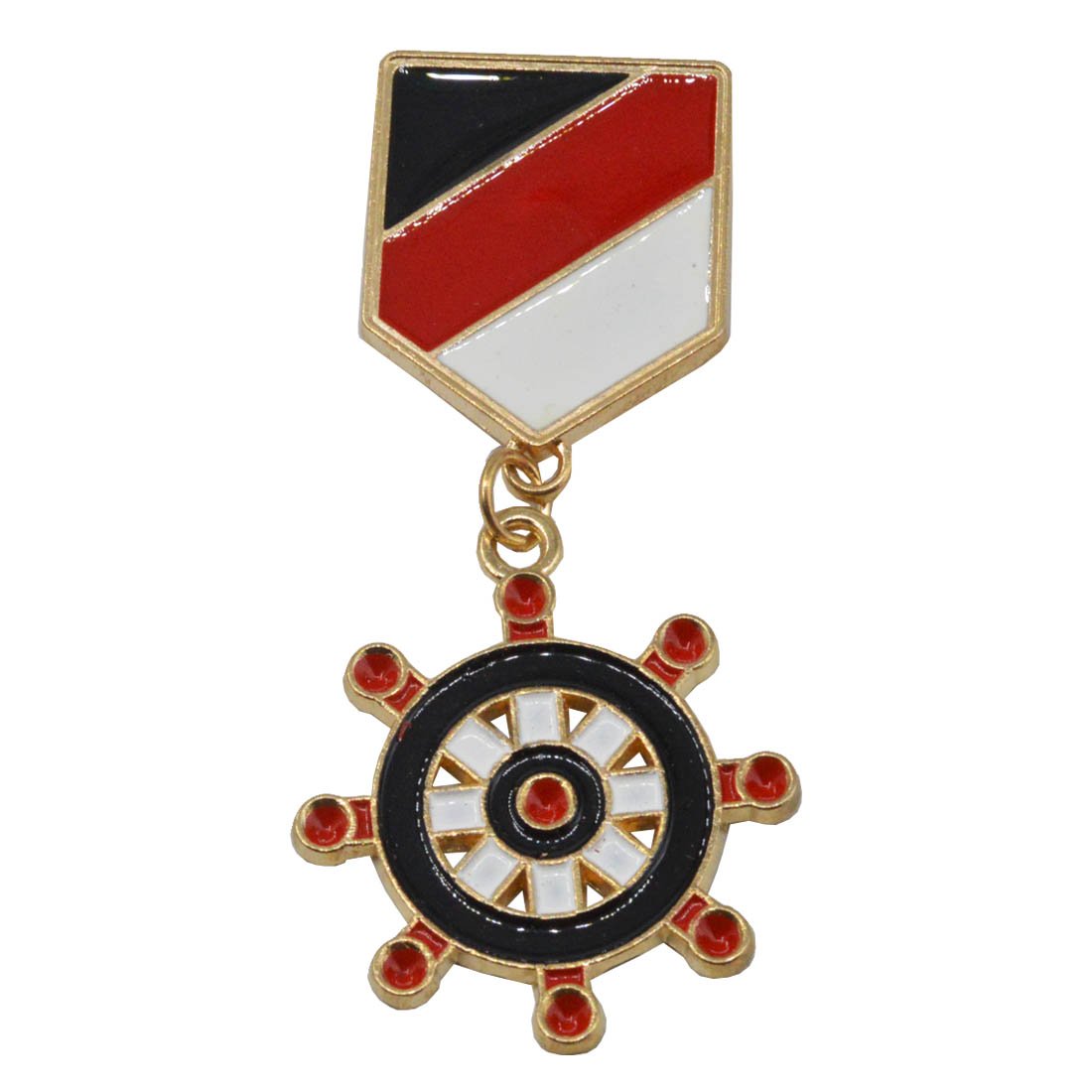 Party Gift Shipwheel Navy Medal Brooch Pin Badge Lapel Pin Multicolor Zinc Alloy Brooch For Men Women-image-7