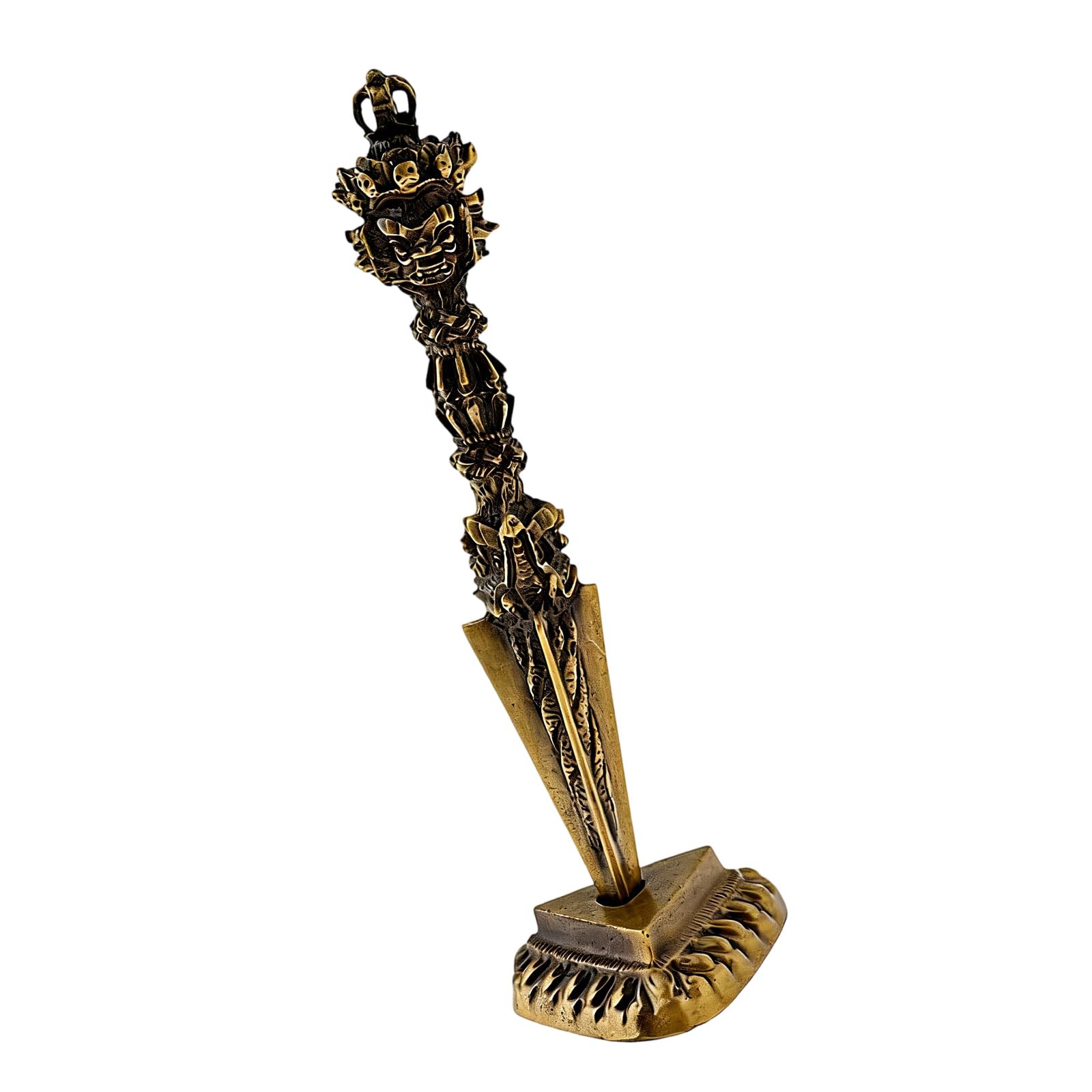 Amulette Vajra Dorje bouddhiste en métal rétro pour décoration Fengshui