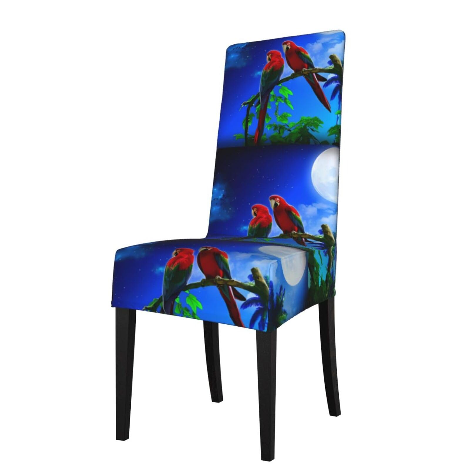 YYHHAOFA parrots Prints Protection Cover for Dining Chair - Stretch Slipcovers, Easy Refresh for Your Dining Room & Event Decor