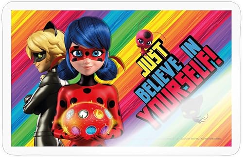 Miniatura 4 de Spreadshirt Pegatina Miraculous Merchandise Just Believe in Yourself, 4 x 4 pulgadas, color blanco mate