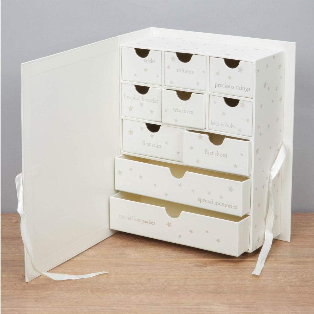 ukgiftstoreonline Baby Compartment Keepsake Box With Icons Gift Twinkle Twinkle Little Star