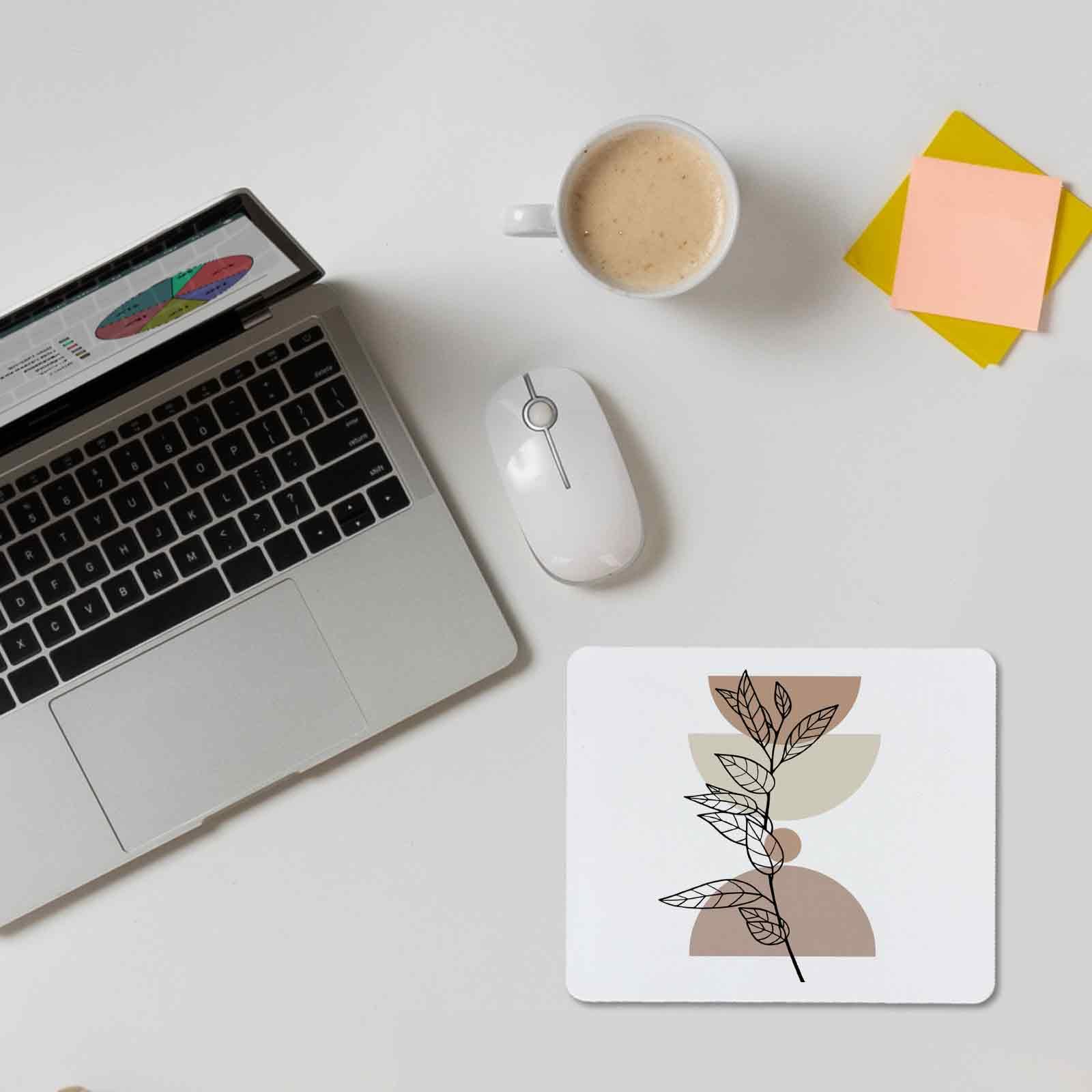 Waterproof Rubber Mouse Pad Boho Desert Mouse Pad 7.9x7.9 Inch - Minimalist Desk Mat With Non-Slip Rubber Base Indoor Outdoor Rocking Chair Pads-571018