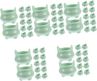 Toyvian 120 Peças Micro Paisagem Decoração De Casa De Boneca Mini Caldeirão Caldeirão De Plástico Micro Paisagem Ornamento Caldeirão Fofo Decoração De Bruxa Doces A Granel Minúsculos