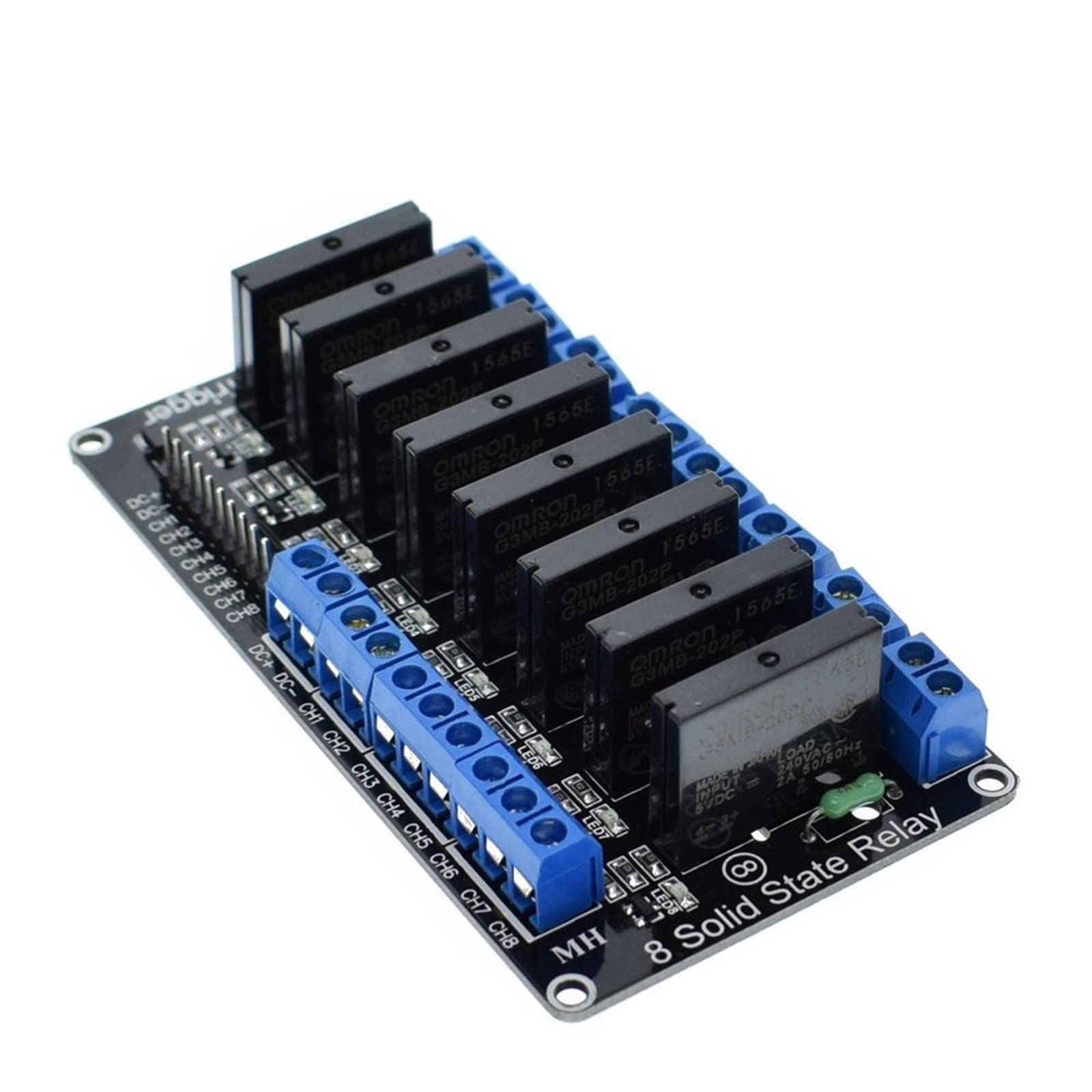GJZIFGFWQ 1Pcs 8 Channel 5V DC Relay Module Solid State Low Level G3MB-202P SSR AVR DSP