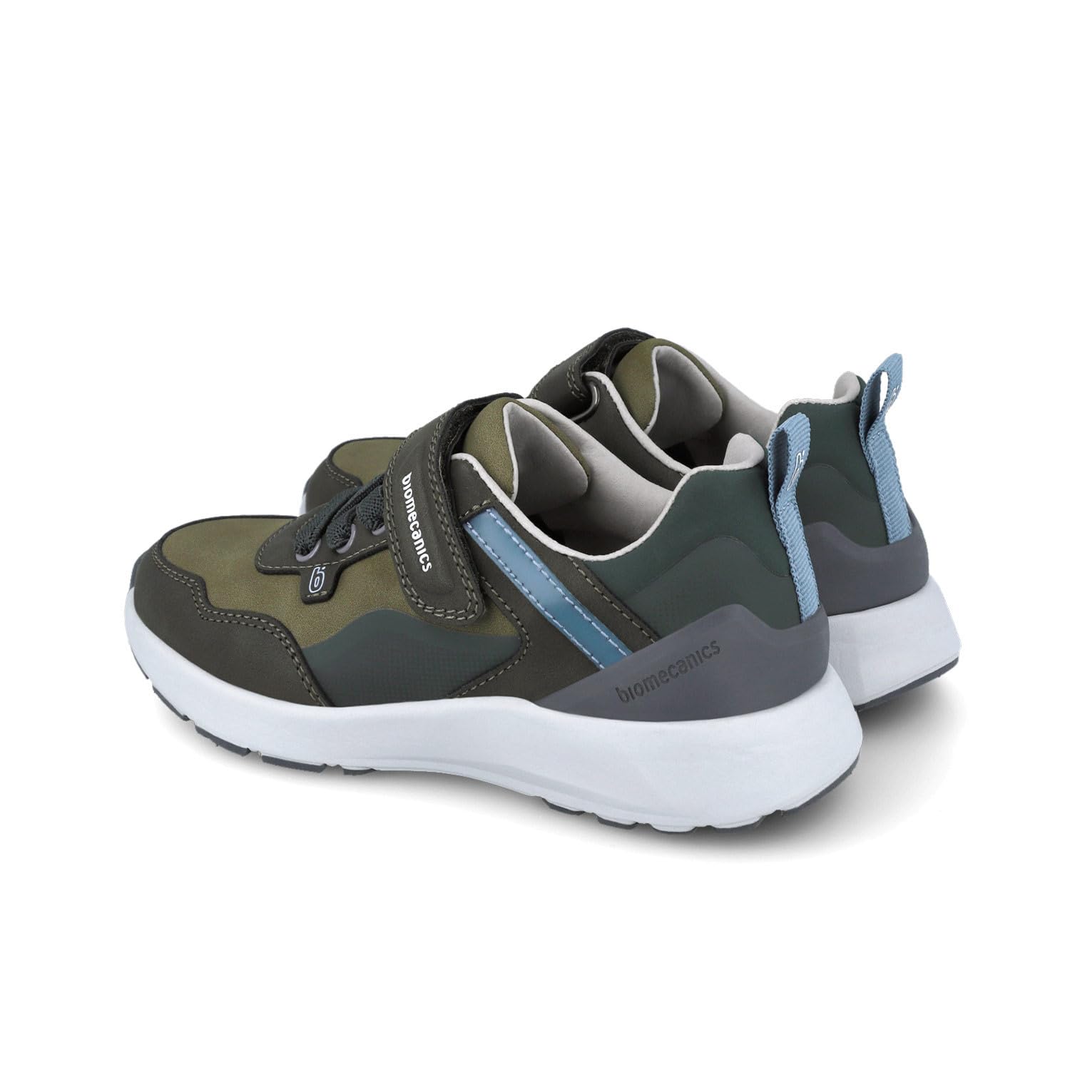Biomecanics Zapatillas Niño 251277-A089 | Azul Marino y Eléctrico y Rojo | Cierre Adhesivo + Cordones Elásticos | Suela Antideslizante