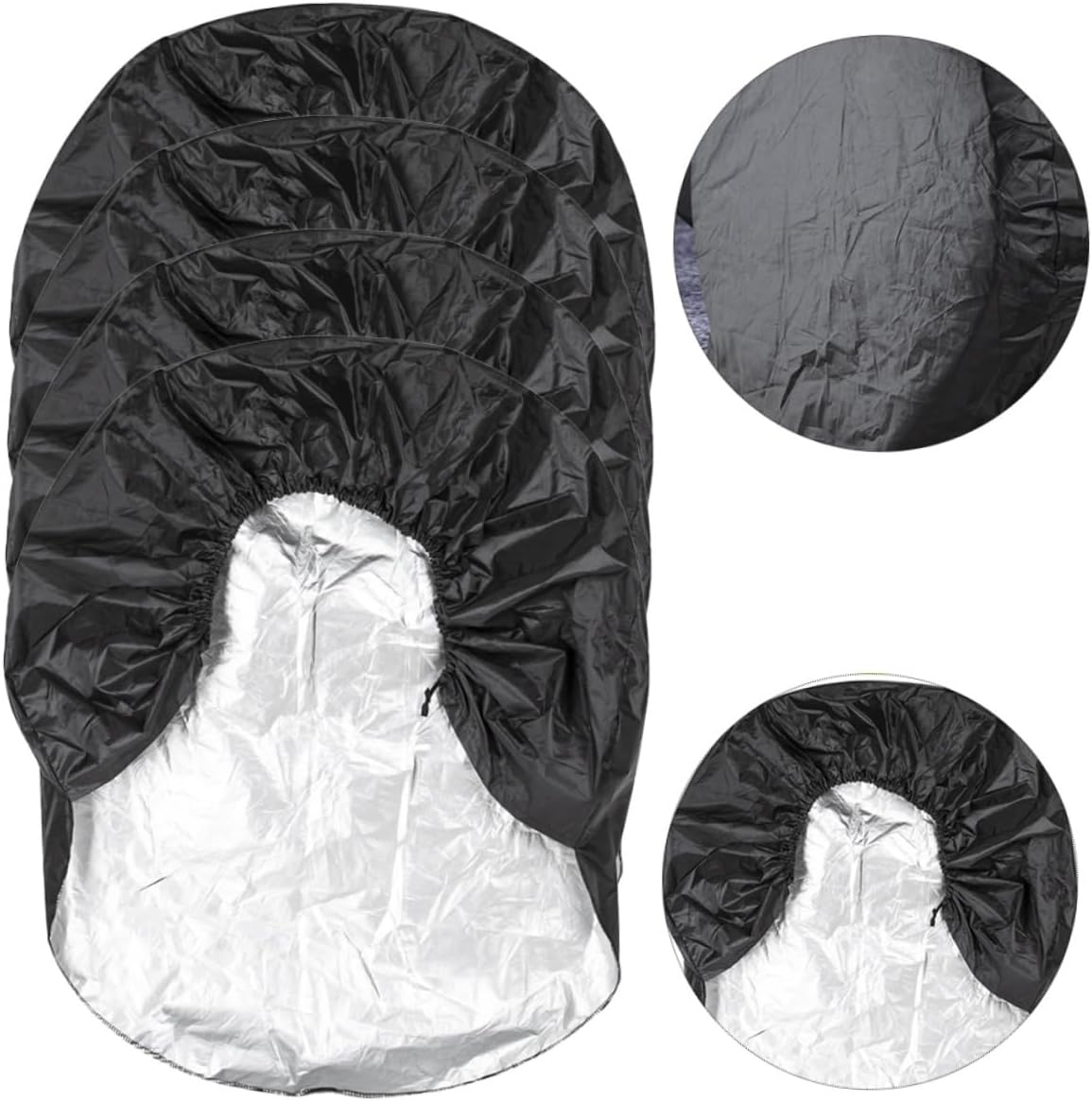 Gatuida 4pcs Tire Protective Cover Car Wheel Cover Tire Cover Camper Wheel Covers Wheel Cover for Car Travel Trailer Must Have Accessories Rv Wheel Covers Wheel Covers for Trailer Tires, Black