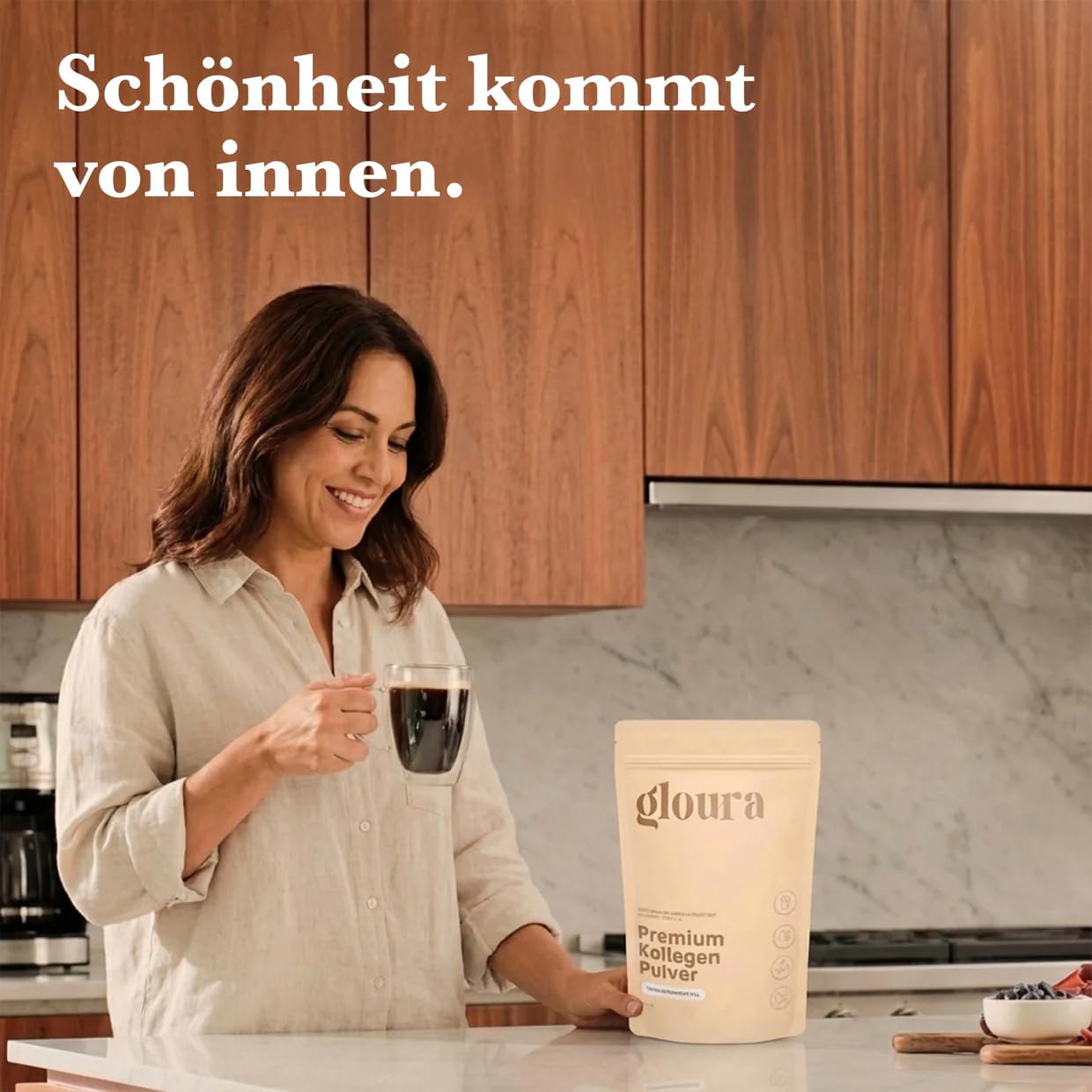 Premium Kollagen Pulver, 100 % reines Collagen Hydrolysat Typ 1 & 3, 1000g - geschmacksneutral, frei von Zusätzen, gute Löslichkeit