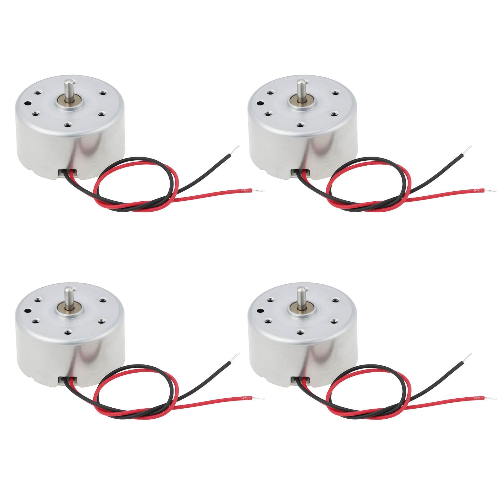 OTOTEC 4 Pack Mini DC Motor 3.7V 8000RPM 2mm Shaft Low Current Compatible with RF300CA RC300 DIY Fan Projects