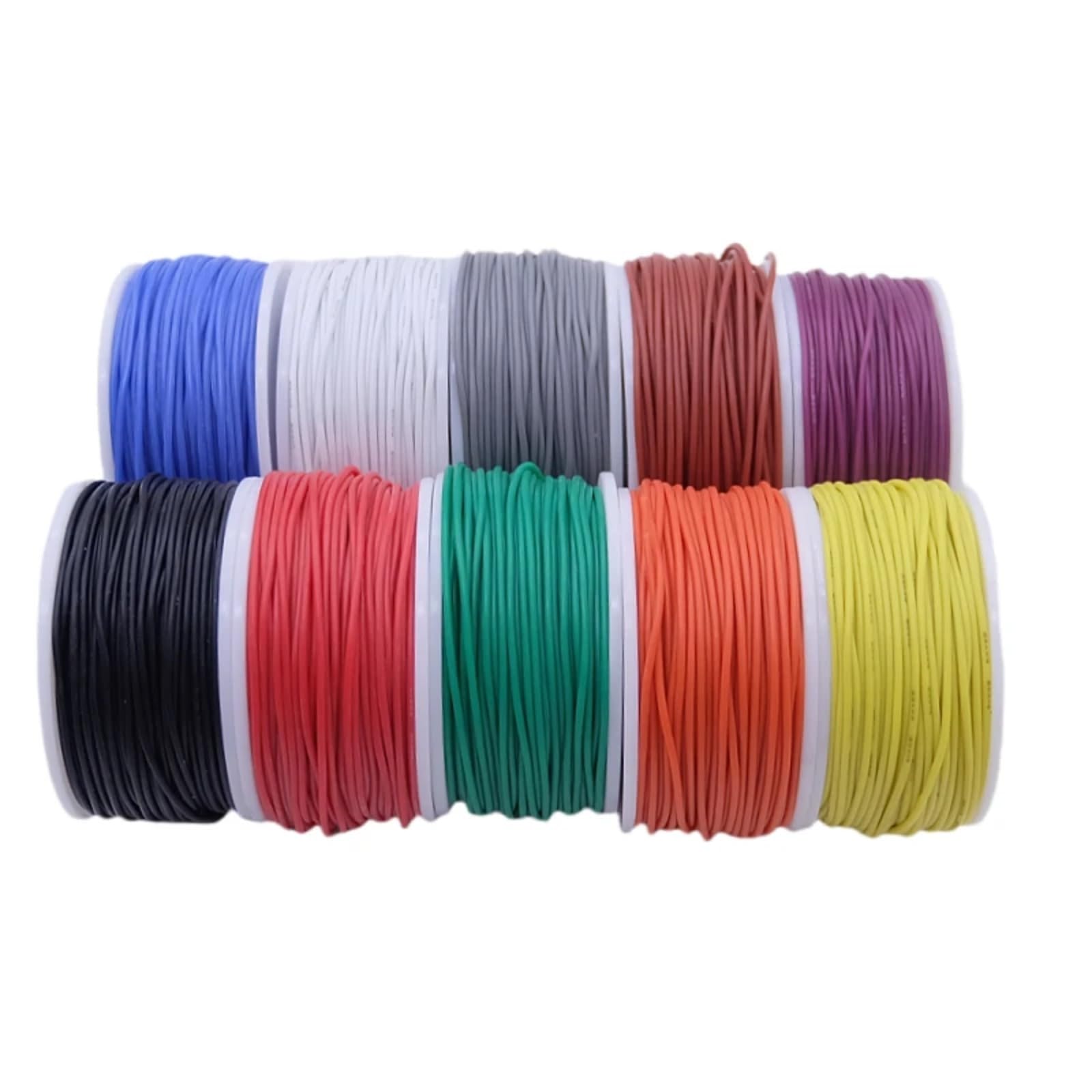 Cables de silicio blando 5 Kit en caja de color 30/28/26/24/22/20AWG cable torcido(Boxed 4; 28AWG (20 metros x5 roll))