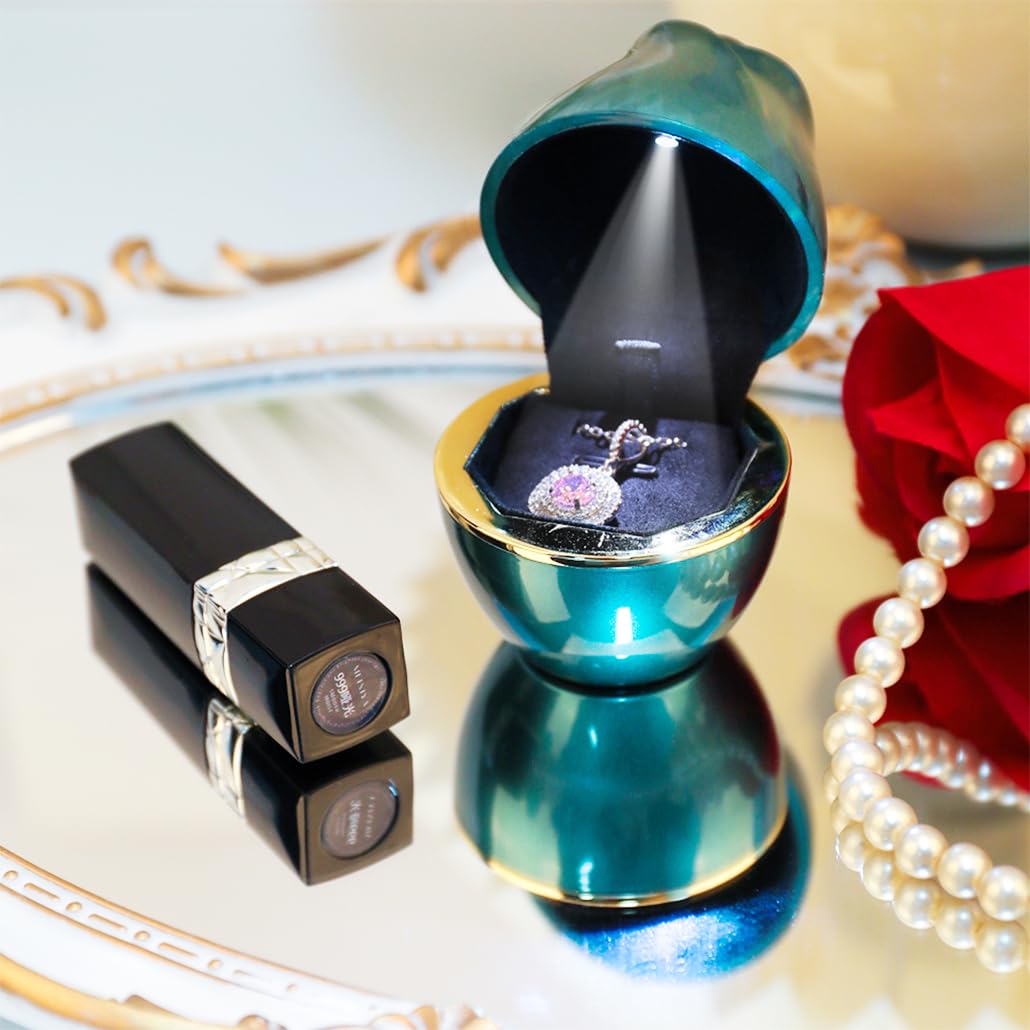 iSuperb Necklace Box LED Light Scatolina per Collana Confezione per Collana Scatola Regalo Fidanzamento nuziali Scatole per Gioielli con Luce Scatola di Gioielli Jewelry Gift Box