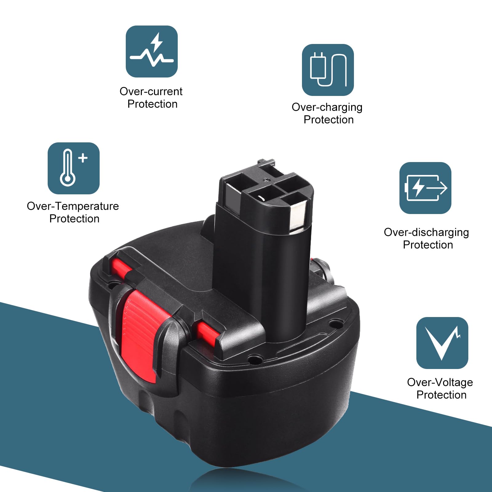 2 X Exemoro PSR 12 12V 3.6Ah Ricambio Batteria per Bosch BAT043 BAT045 BAT046 BAT049 BAT120 BAT139 PSR 12VE-2 GSB 12 VE-2 GSR 12 VE-2