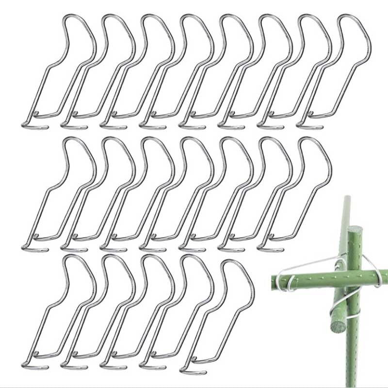 hardinoxPlant Connecting Buckles,20PCS Plant Trellis Connector Clip,Steel Plant Connection Buckle Fixing Clamp for Garden Greenhouse Plants Climbing Pipe (16mm)
