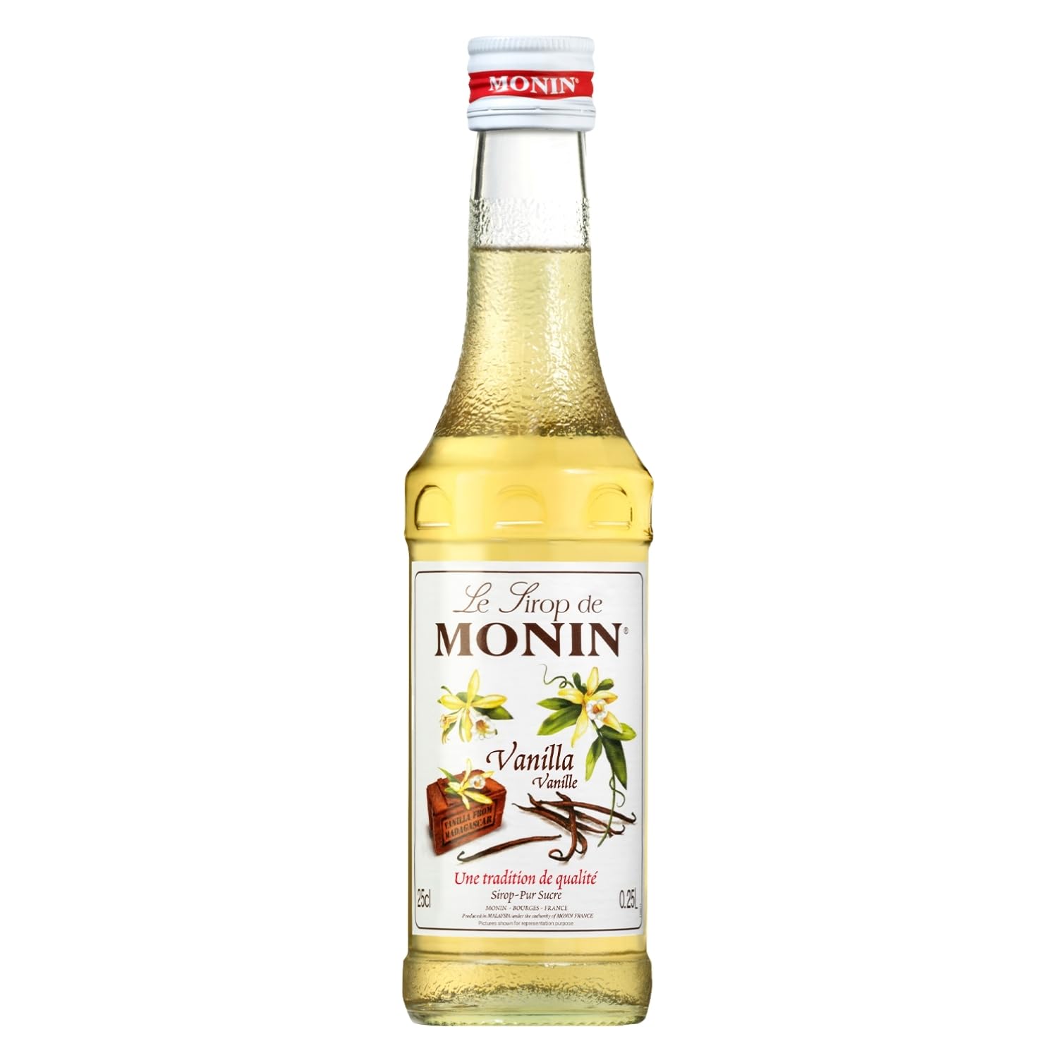 Monin Vanilla Bottle, 250 Ml, Liquid, Vegetarian
