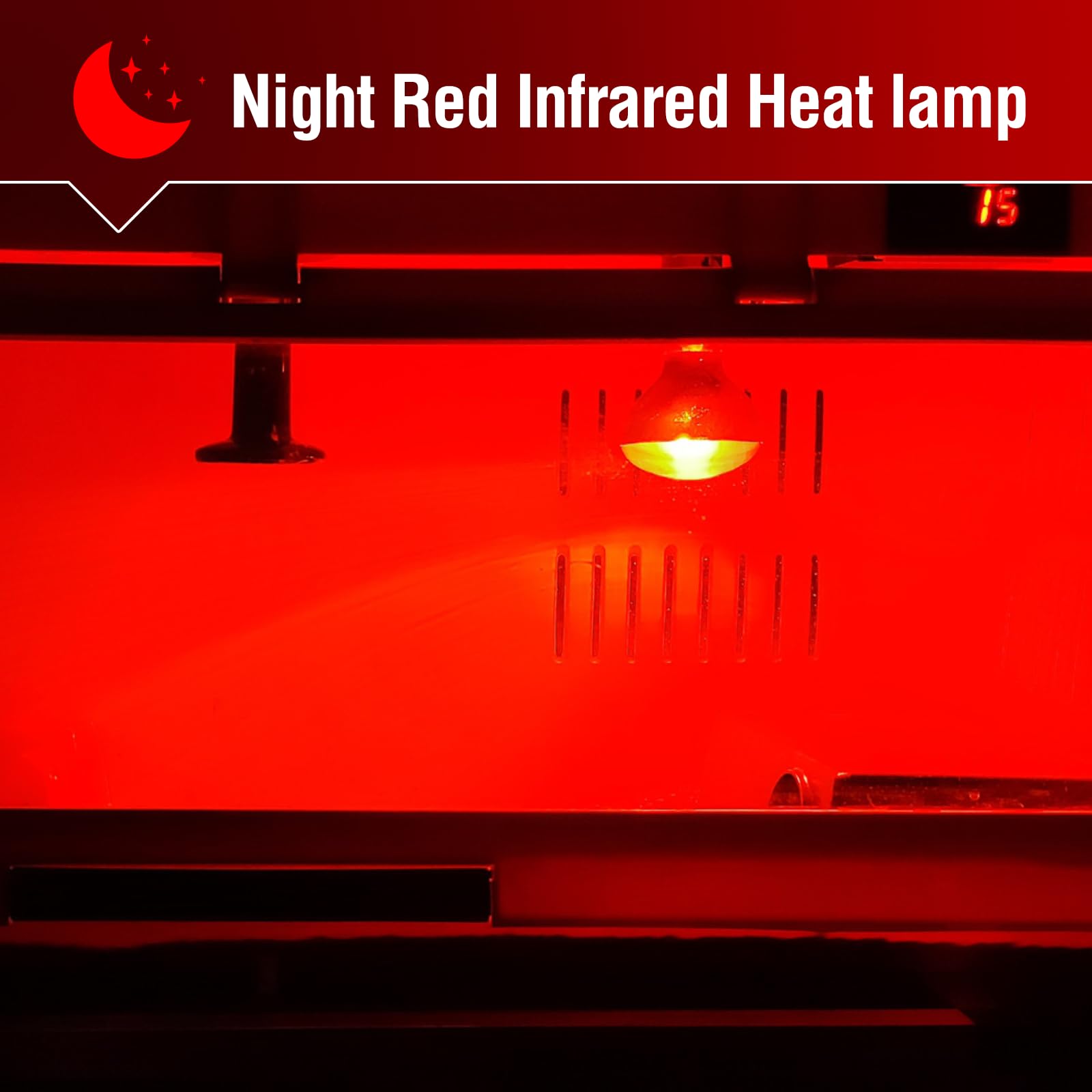 Leoterra 75W Red Infrared Night Heat Lamp Fits 20-40 Gallon Tank (2 Pack)- Thickened Glass 2000+ Hours Long Life for Bearded Dragon,Ball Pythons, Snake, Turtle, E26 110V - image 2