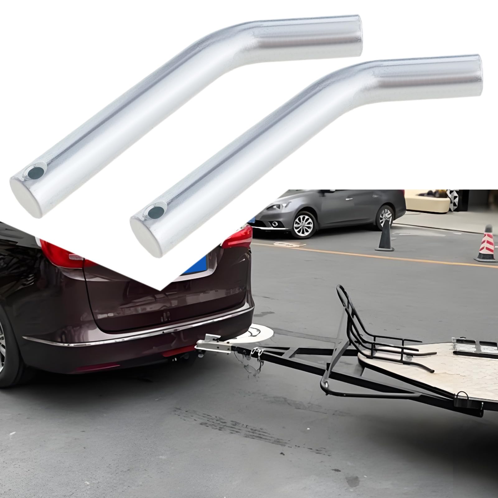 The Lord of the Tools 2 Pack Trailer Hitch Pin and Clip Replacement Part Steel Tow Bar Pin 5/8 Inch(15.8mm) Diameter Suitable for 2 or 2-1/2-Inch Receiver - Image 3