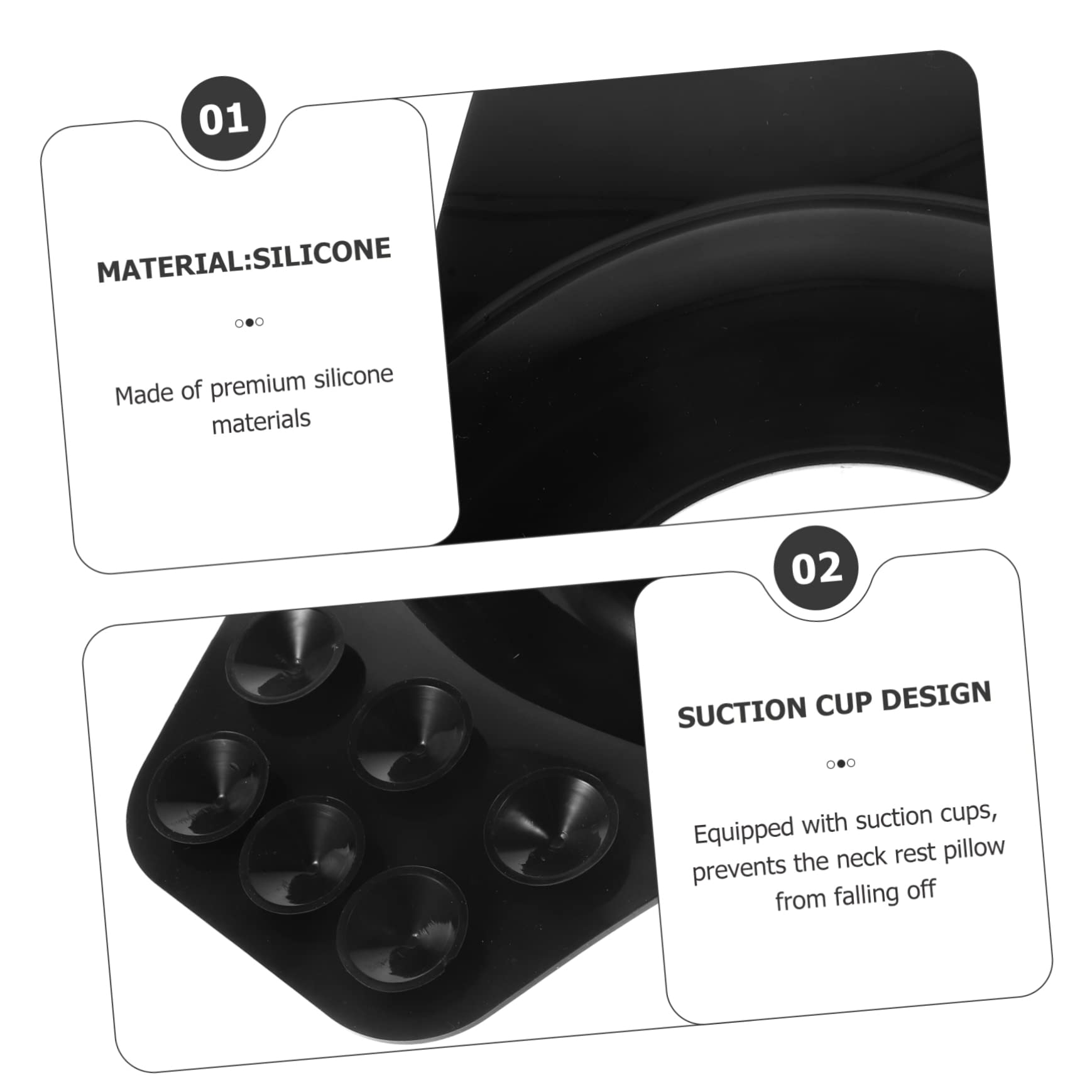 CALLARON 2 Almohadas para Champú Almohadas para El Cuello Suministros De Salón Lavabo para Lavar El Cabello Reposacabezas De Silicona Soporte para El Cuello para Lavado De Cabello