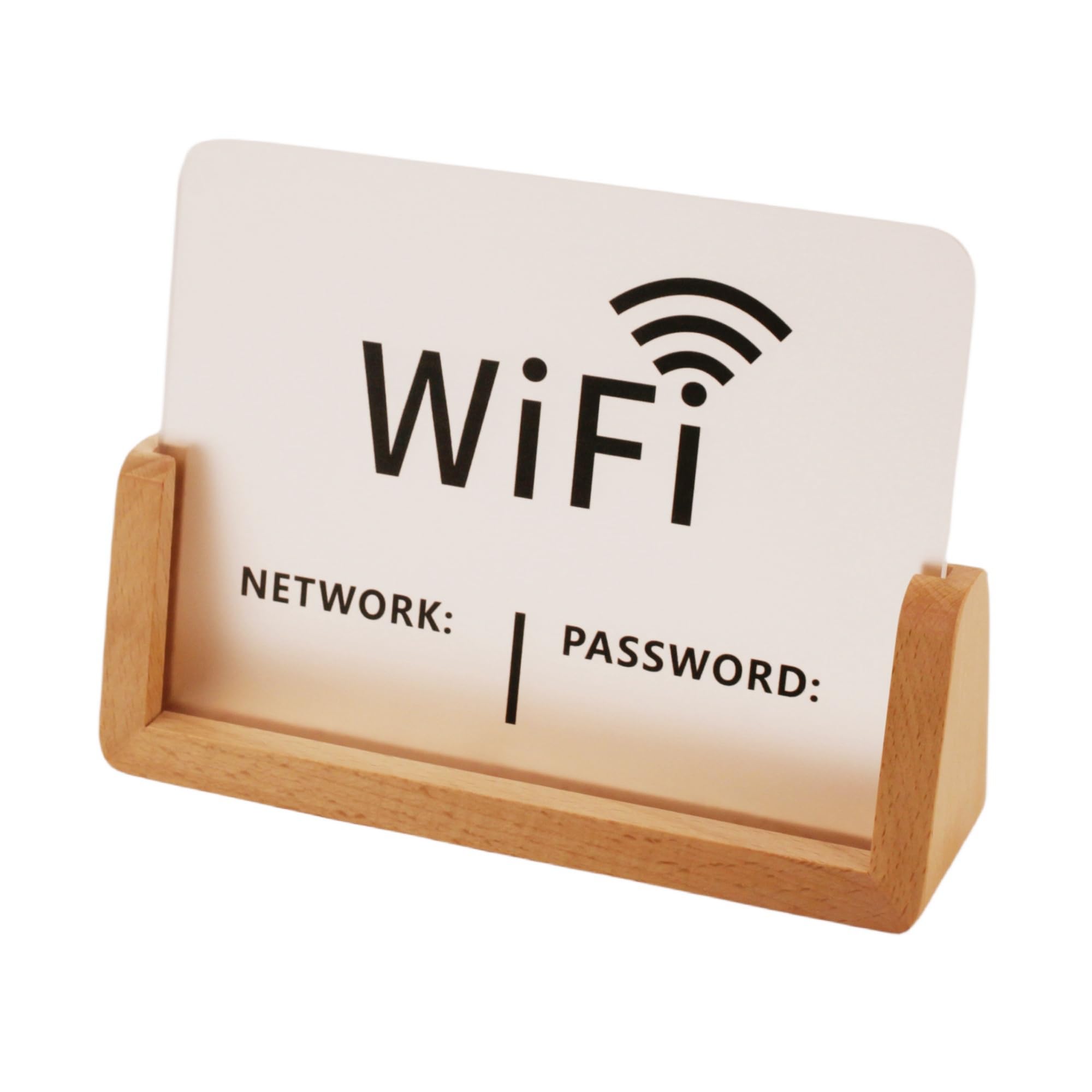 Wifi password sign for Airbnb guest room chalkboard Decor for living room office Minimalism style (Wooden base)