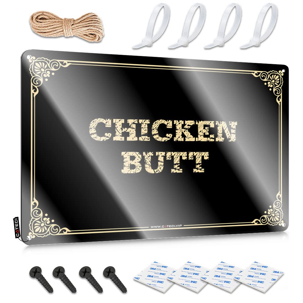 Chicken Butt Sarcastic Metal - Funny Vintage Signs Personalized Hanging Wall Decor(20X30CM)