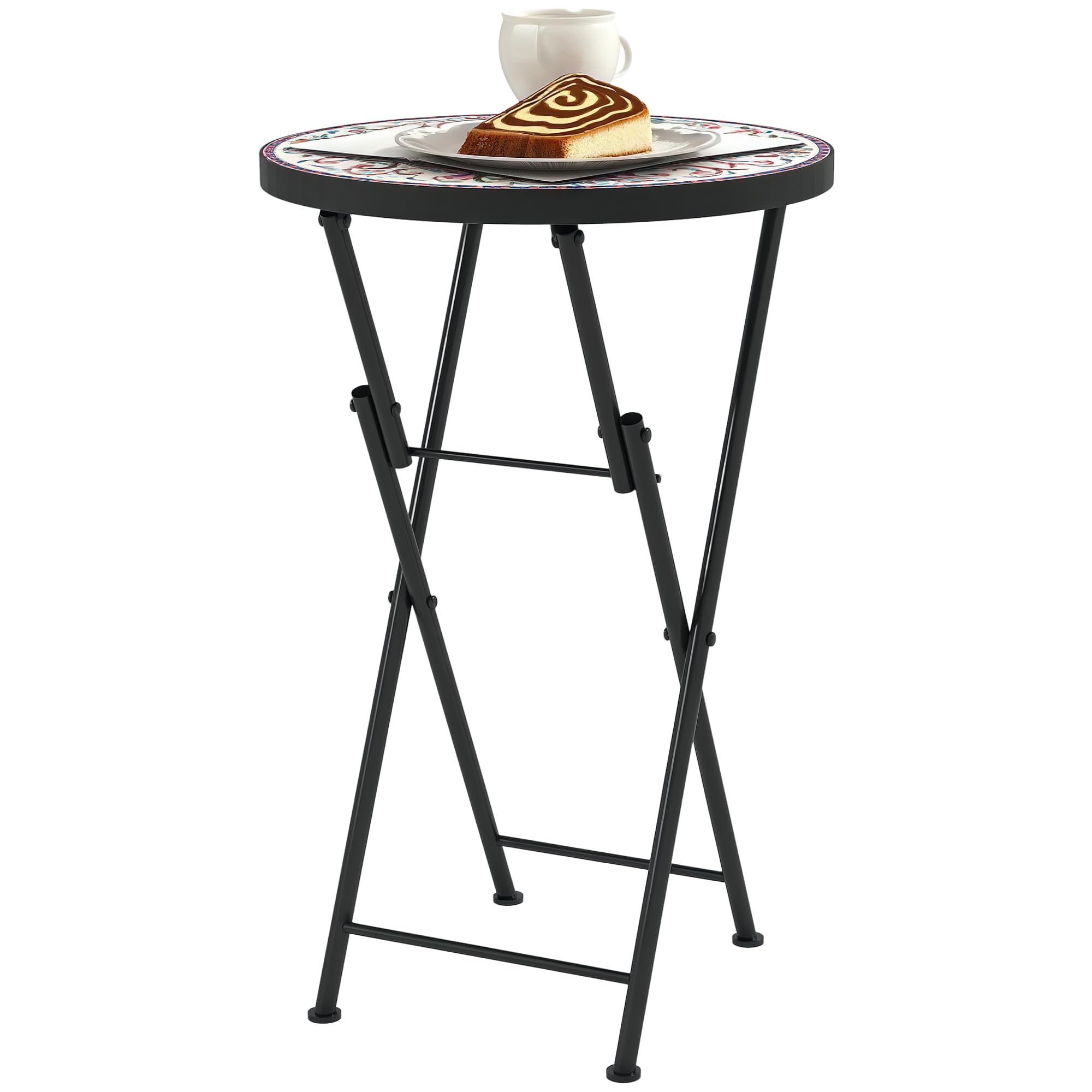 Table pliante mosaïque Outsunny gain de place contre le manque d'espace extérieure