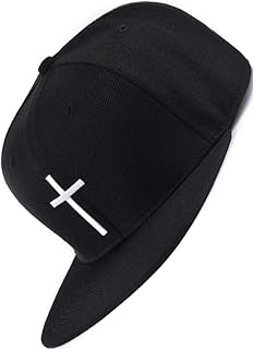 Bexxwell Snapback Cap Black with Cross (Optimal Fit, Cap, Black, Cross, Unisex)