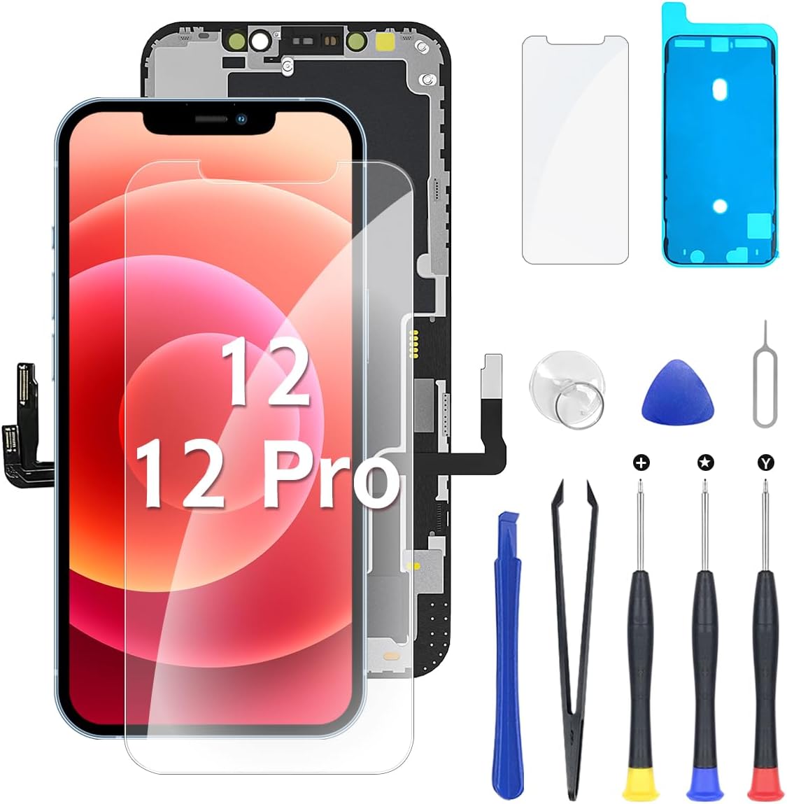 for iPhone 11 Pro Max Screen Replacement HD 6.5" LCD Display and 3D Touch Digitizer Assembly with Repair Tools, Waterproof Tape, Screen Protector, and True Tone for A2161, A2220, A2218