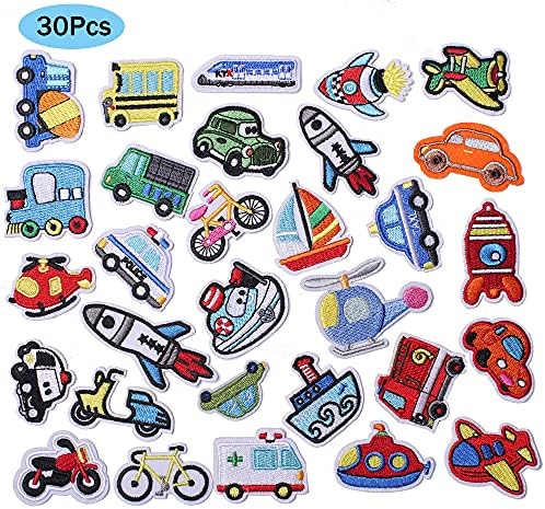 J.CARP 60 sztuk Random Assorted Iron on Patches, Cute Sewing Applique for Jackets, Hats, Backpacks, Jeans, DIY Accessories, Style 2