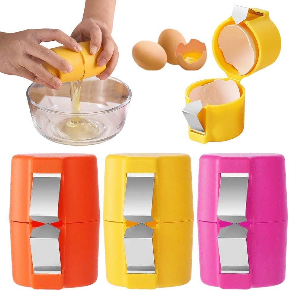 Household Egg Shell Opener,2025 NEW Egg Shell Opener for Hard Boiled,Mini Portable Handheld Egg Cracker Tool,Multifunctional Kitchen Gadgets (3pcs)