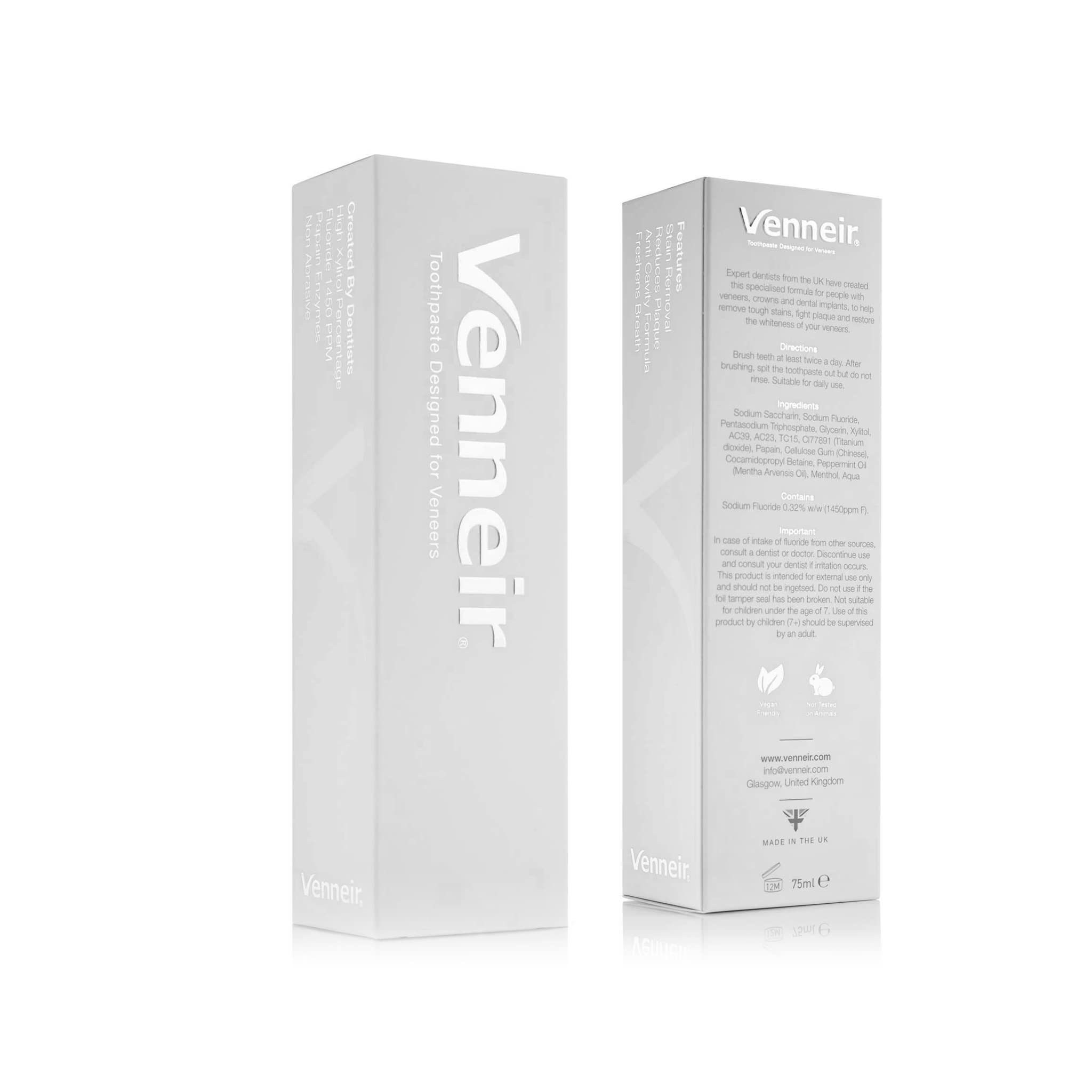 Venneir Specialist Toothpaste for Veneers, Crowns, Composite Bonding